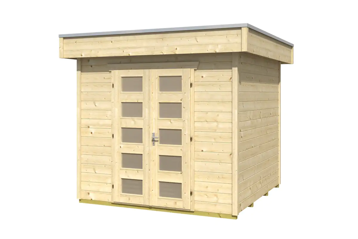 SKAN HOLZ Gartenhaus Venlo 1 250 x 250 cm natur mit Fußboden SKAN HOLZ Gartenhaus Venlo 1 250 x 250 cm natur mit Fußboden