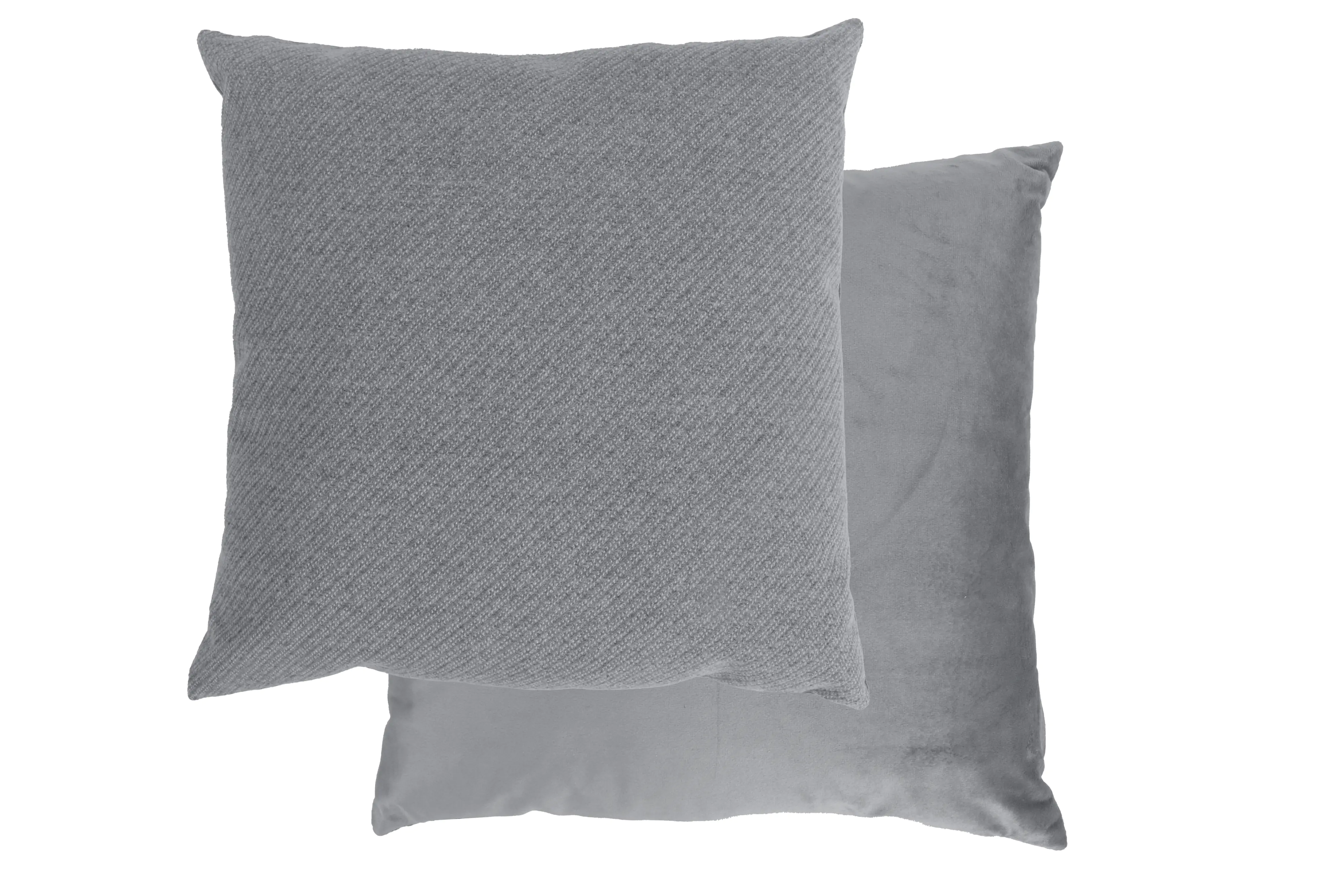 Kissen mit Füllung silbergrau 45 x 45 cm 