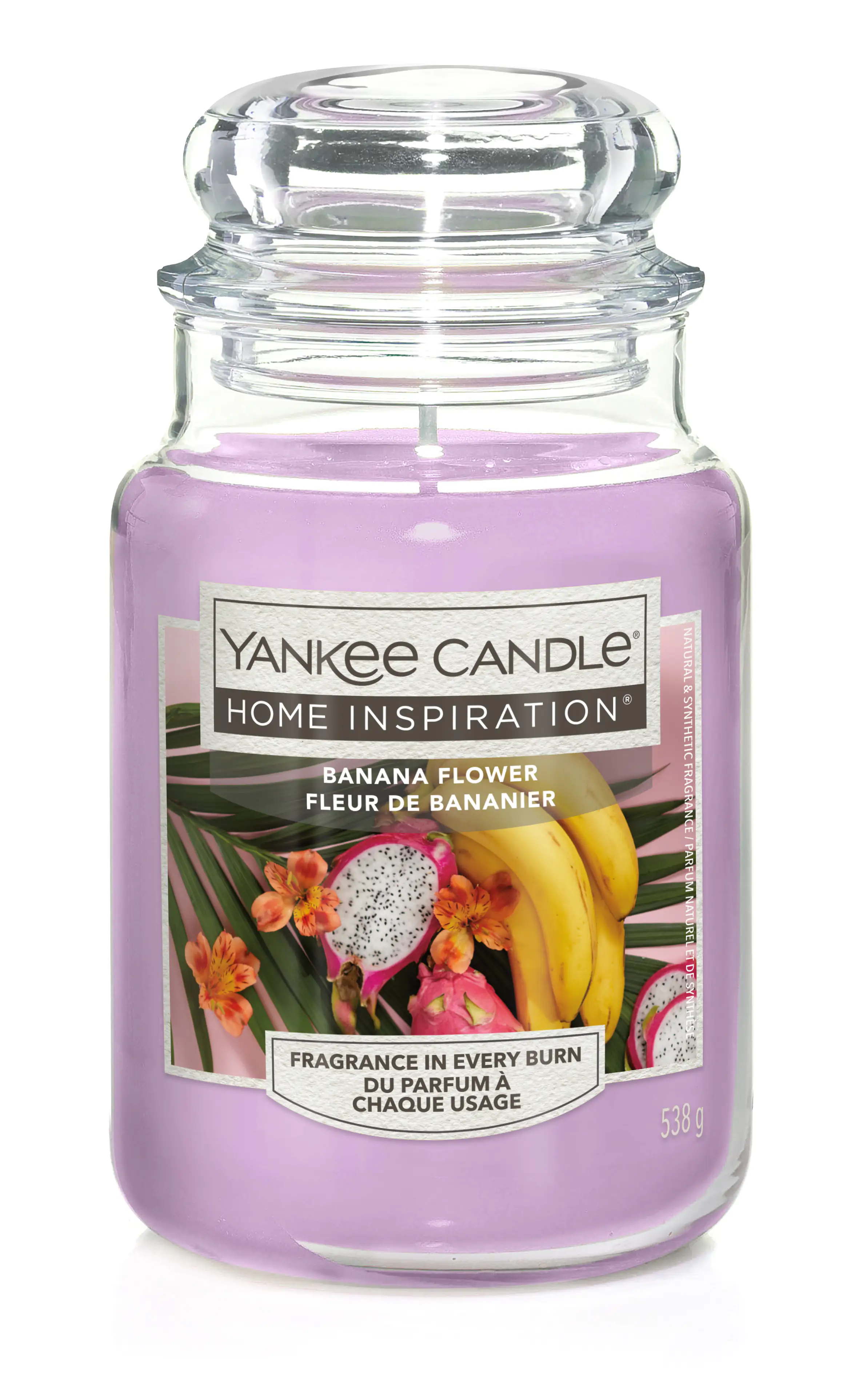 Yankee Candle Duftkerze Großes Glas Banana Flower 538 g, lila