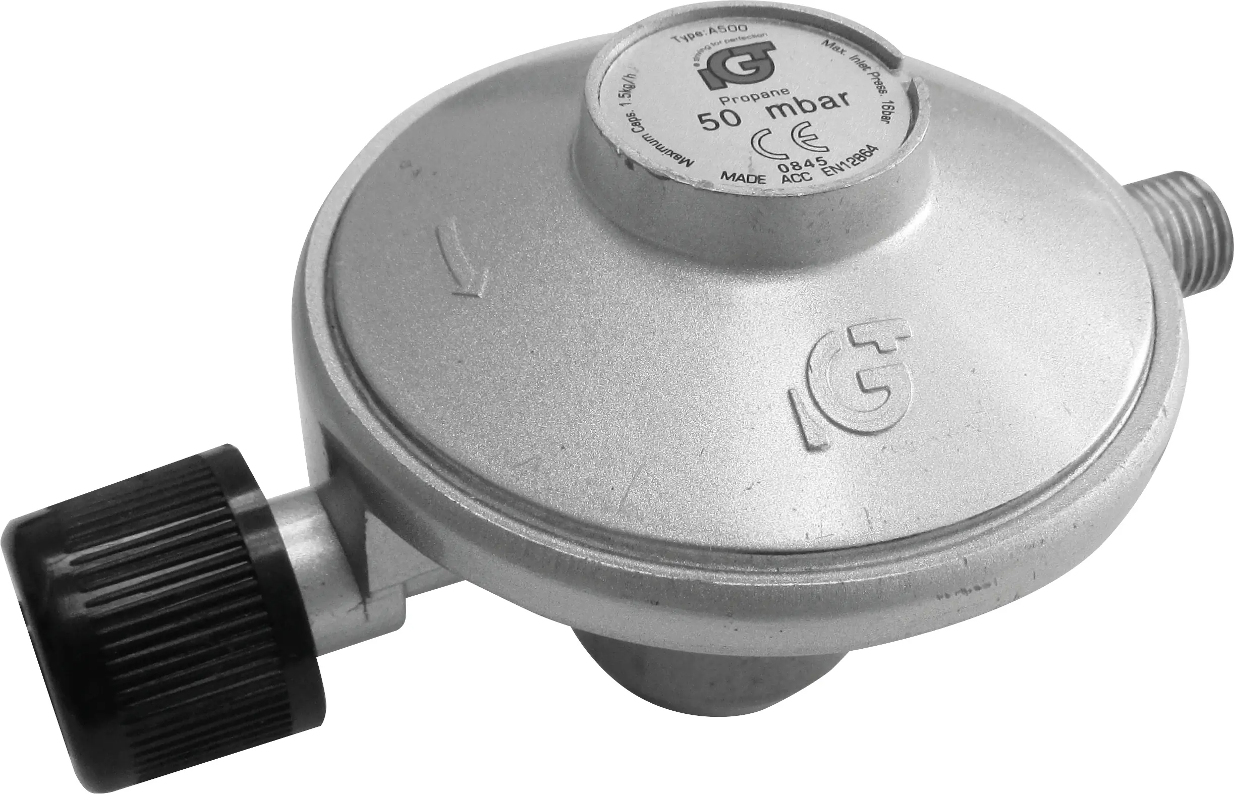 tepro Gaskartuschen-Druckregler Universalgewinde silber