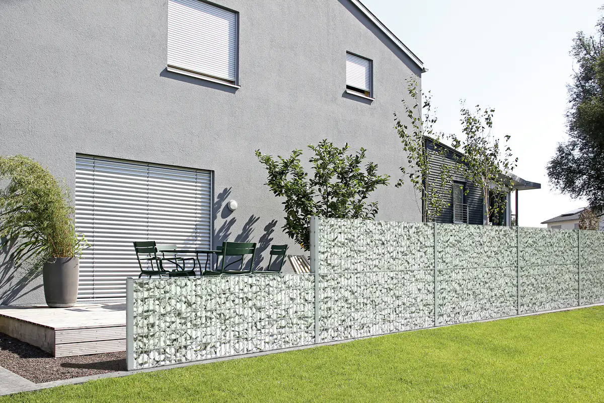 Alberts Gabionen Anbauset Step² 200 x 100 cm feuerverzinkt zA