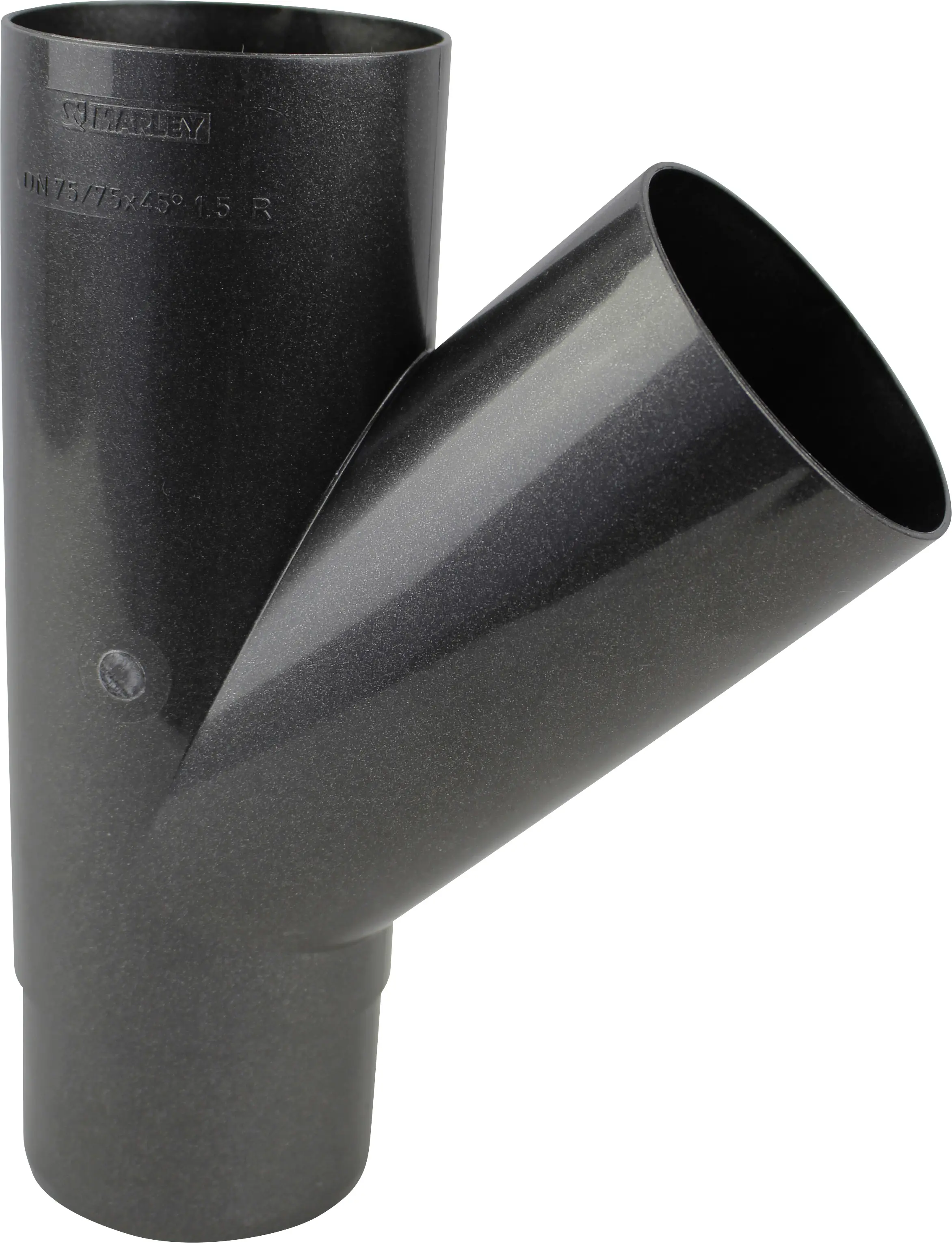 Marley Rohrabzweig 45° DN 75/75 anthrazit metallic