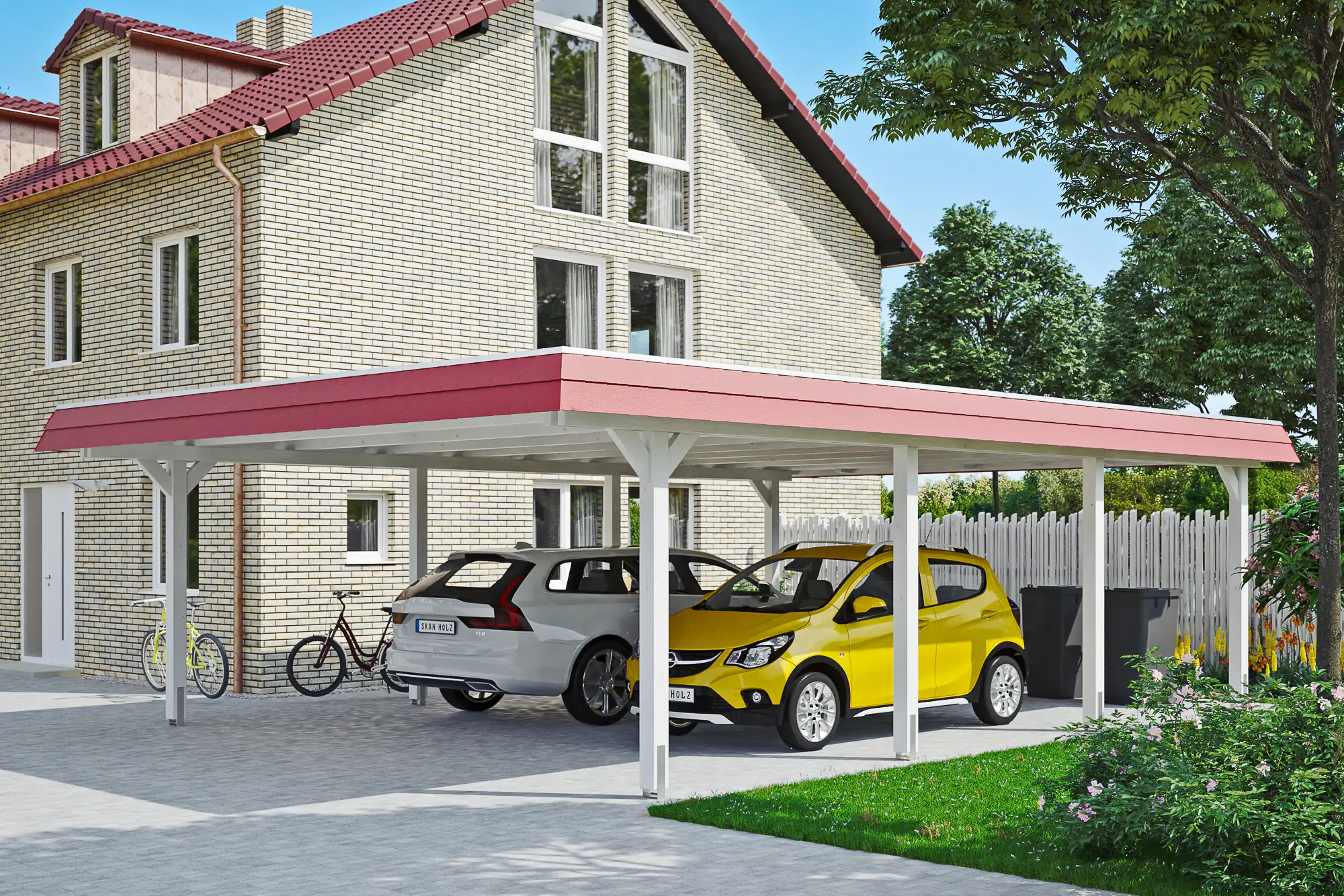 SKAN HOLZ Carport Wendland 630 x 879 cm mit EPDM-Dach