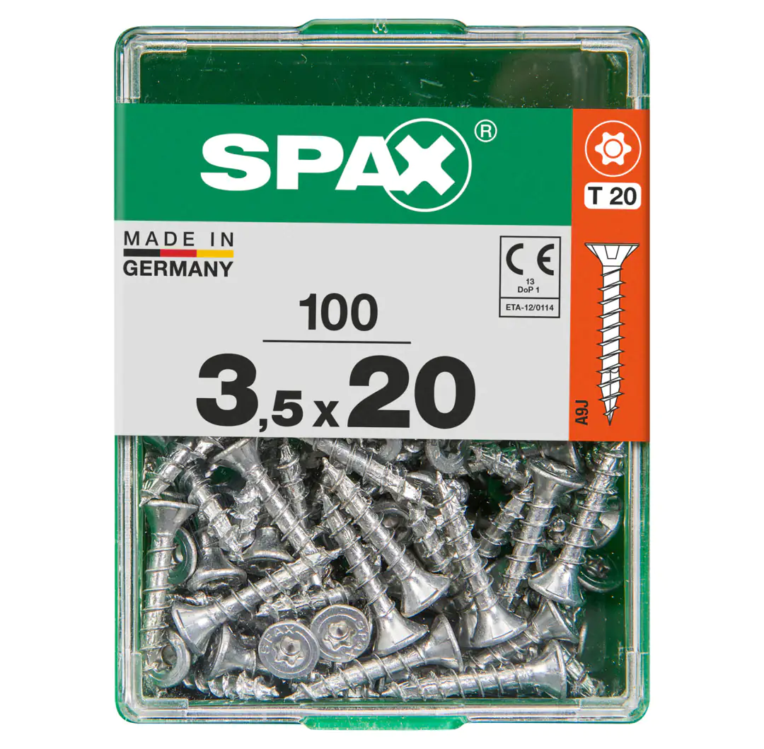 Spax Universalschrauben 3.5 x 20 mm TX 20 Senkkopf - 100 Stk.