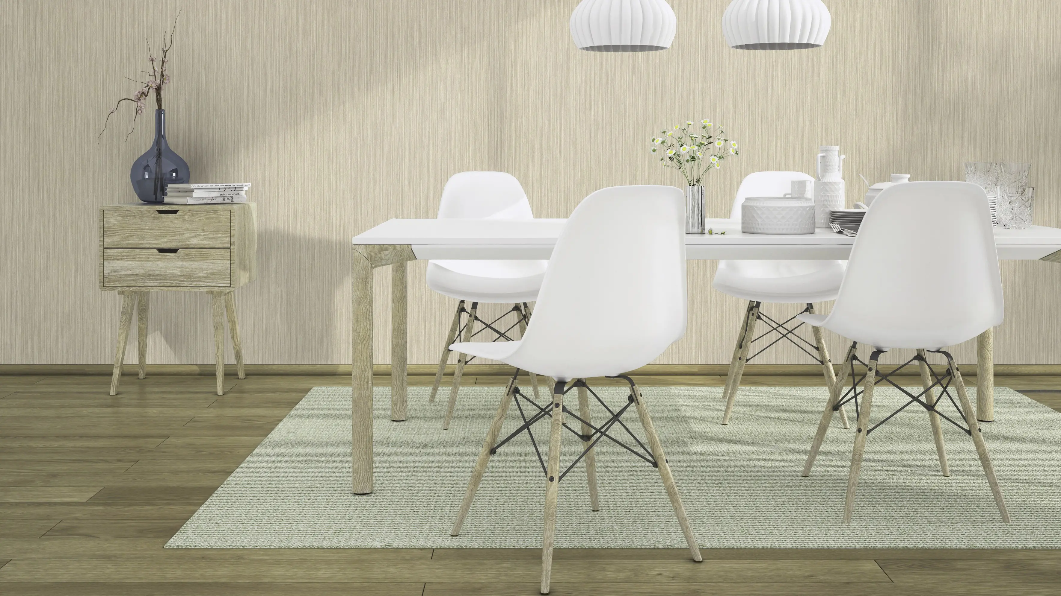 Rasch Vliestapete 537635 Beige-Faux Uni 10,05 m x 0,53 m