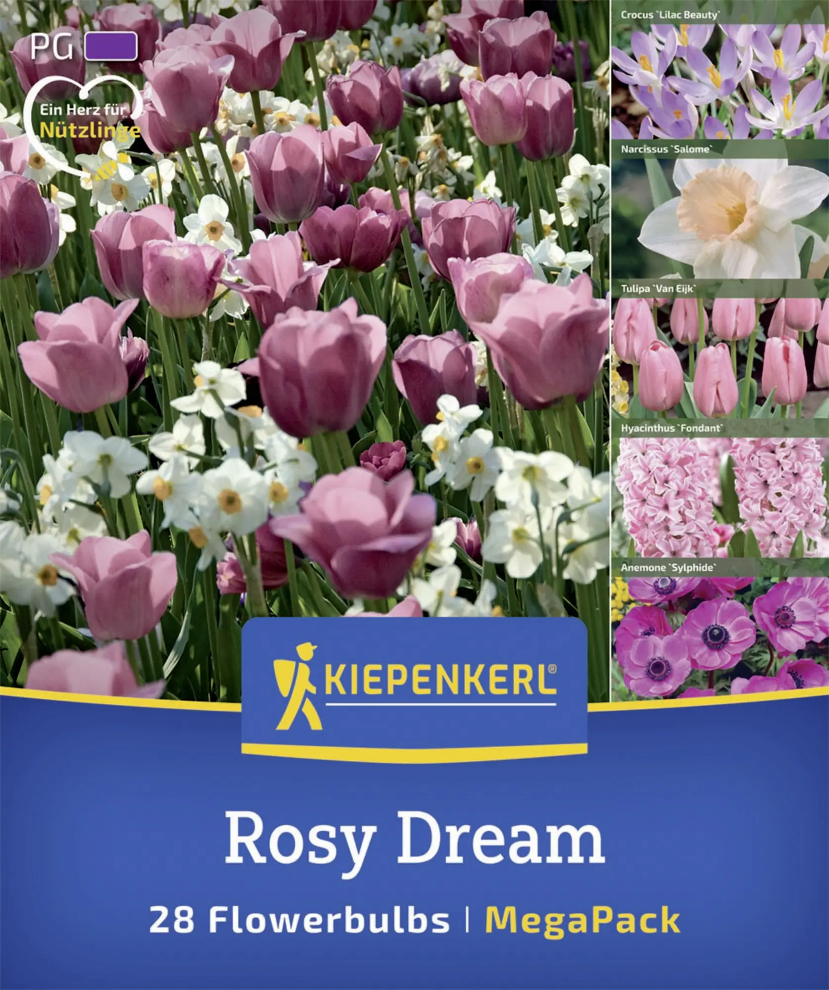 Kiepenkerl Herbstblumenzwiebelmischung Mega-Pack Rosy Dream 28 Stück