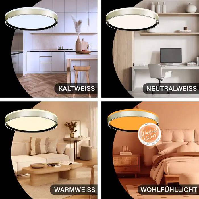 MegaLight LED-Deckenleuchte Shining Pluto Alu Ø48 cm dimmbar