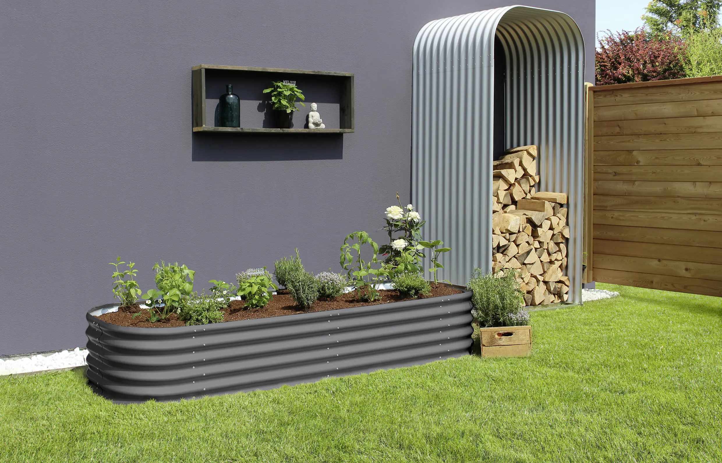 Vitavia Erweiterung Stretched zu Hochbeet 401 80 x 40 cm granit