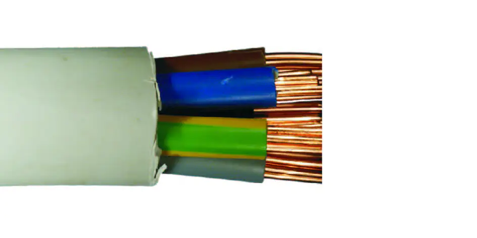 Feuchtraumleitung NYM-J 5 x 16, 80 Meter, Rolle, grau