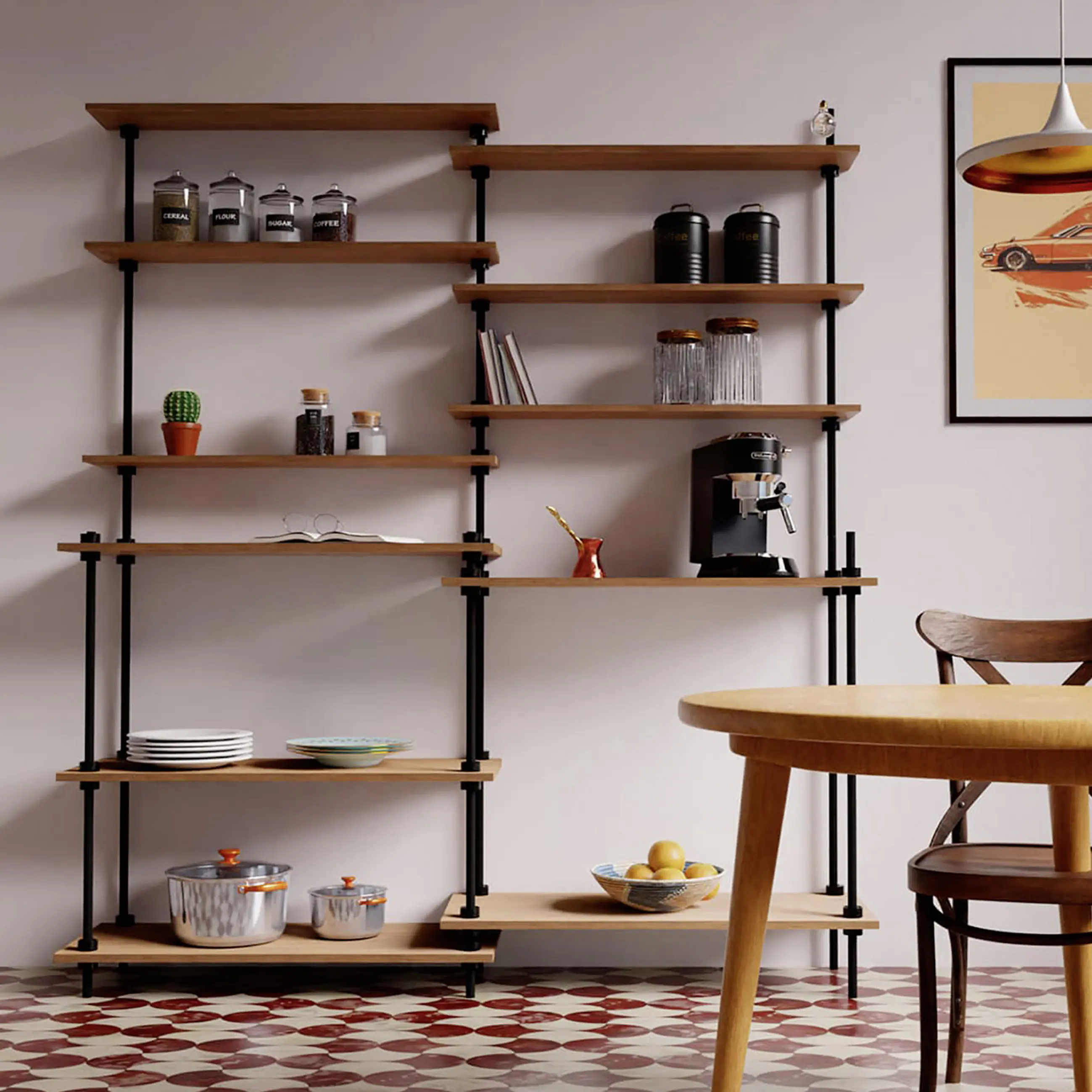 Ar Shelving Standregal-Set Deco Nebraska 185 x 160 cm 440 kg