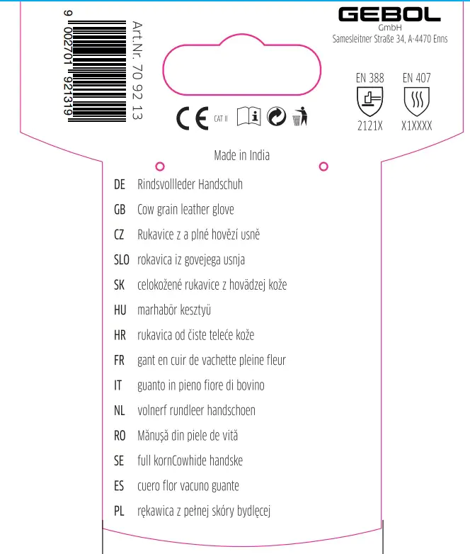 Gebol Handschuh Driver  