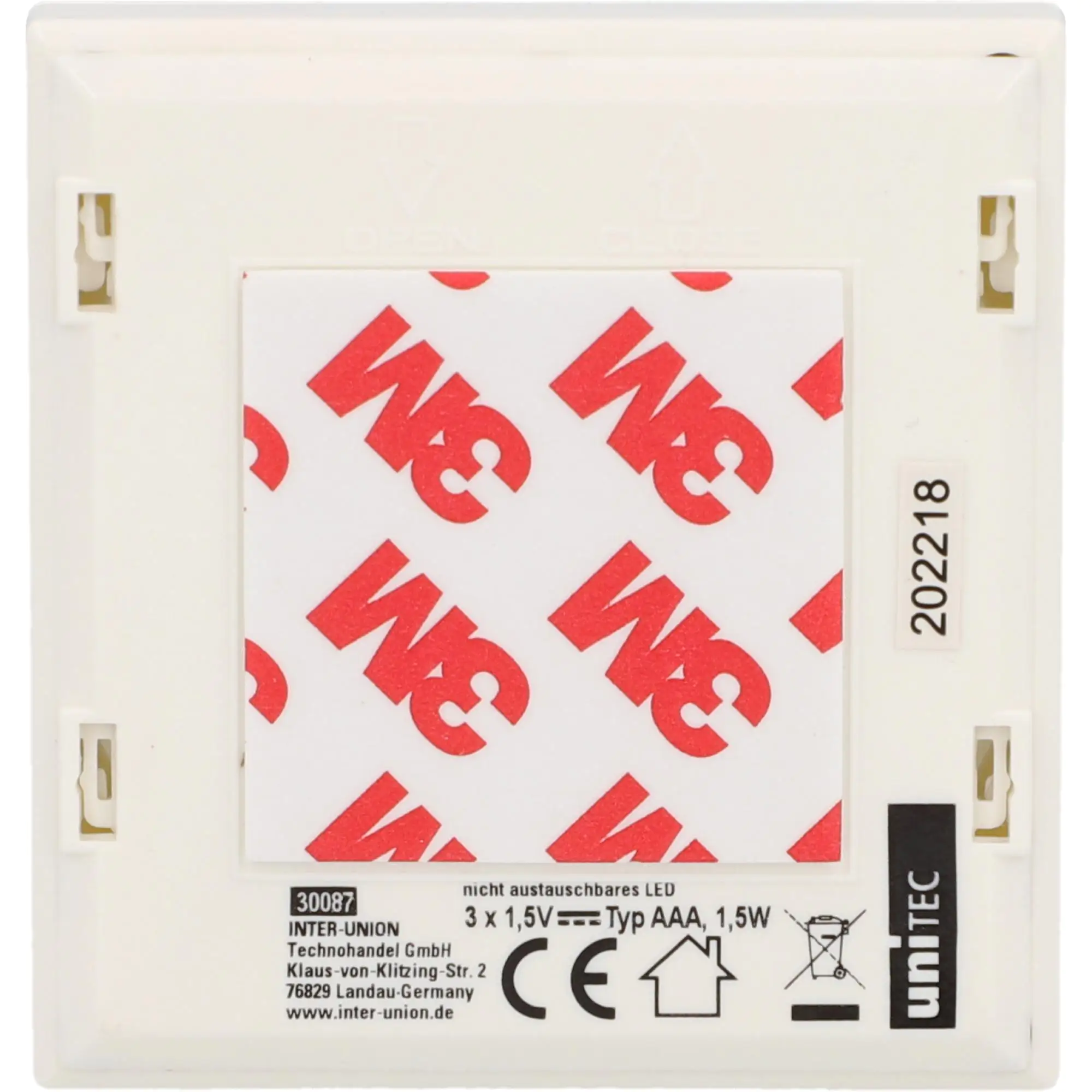 LED Nachtlicht mit Push-Knopf weiß