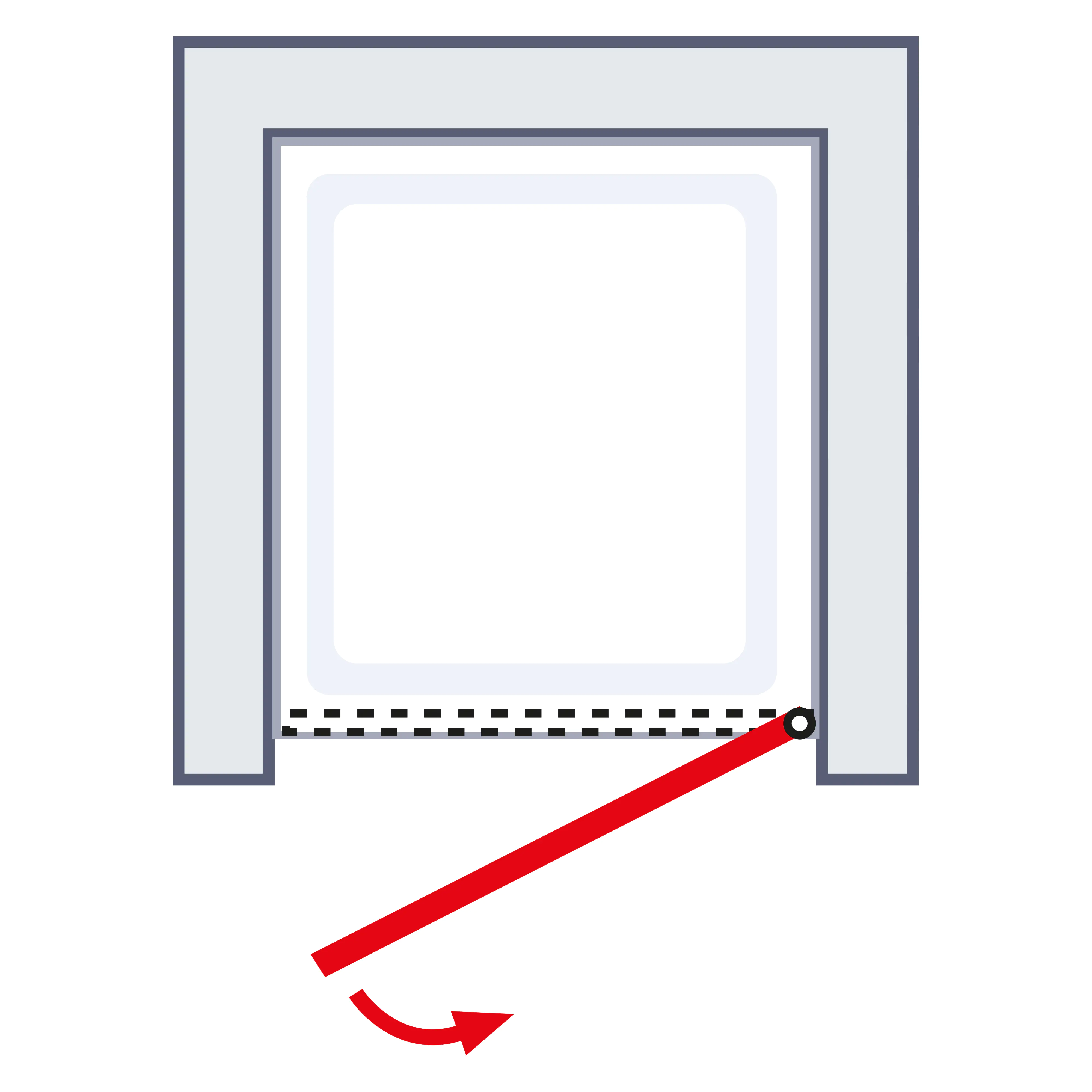 Schulte Nische Drehtür 80 x 192 cm Alexa Style 2.0