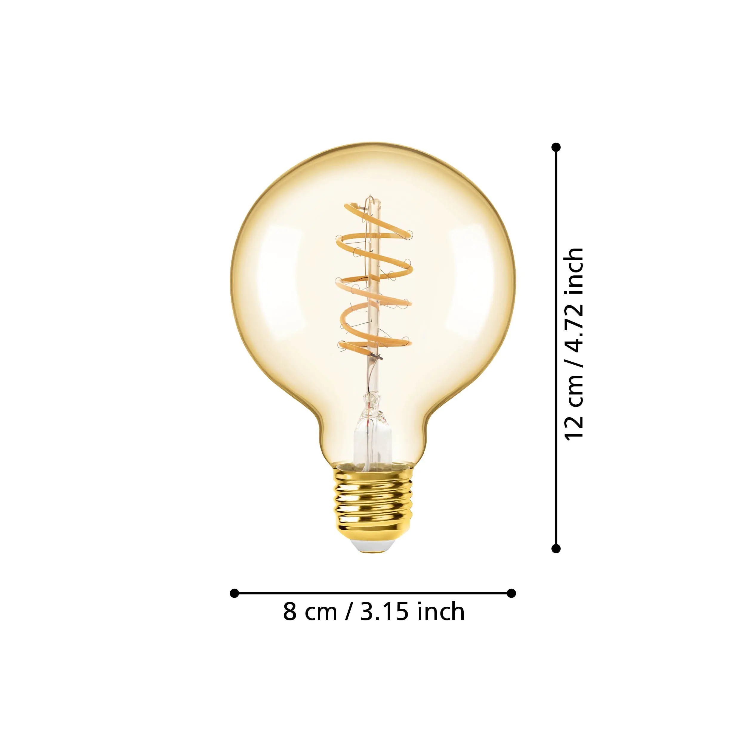 Eglo LED Globe G80 E27 4W amber dim