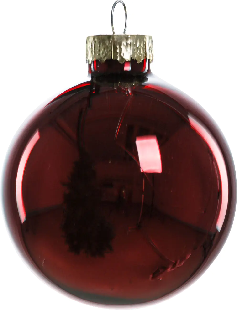 2076601538998_02 TrendLine Weihnachtskugeln aus Glas Ø 6 cm ochsenblut 20 Stück
