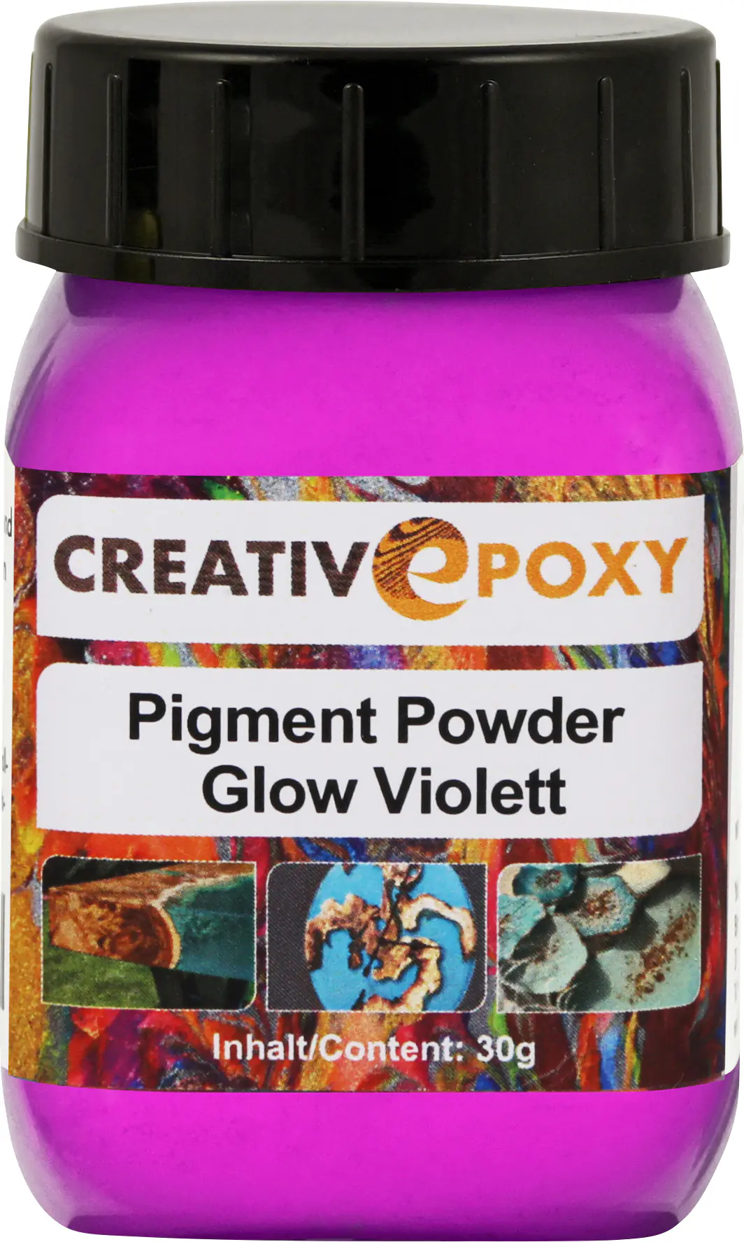 Pigment Pulver Glow Violett 30 g Blacklight, Neon, tagleuchtend