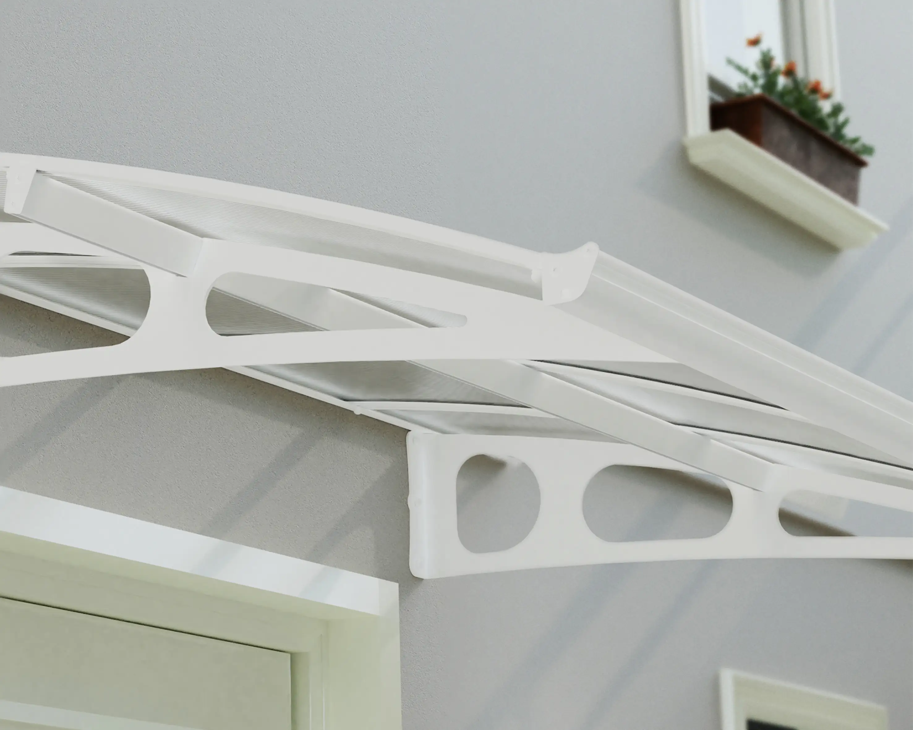 Canopia Vordach Bordeaux  447 x 139 cm weiß