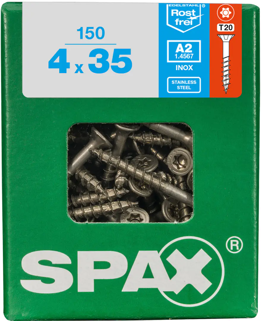 Spax Universalschrauben 4.0 x 35 mm TX 20 Senkkopf - 150 Stk.