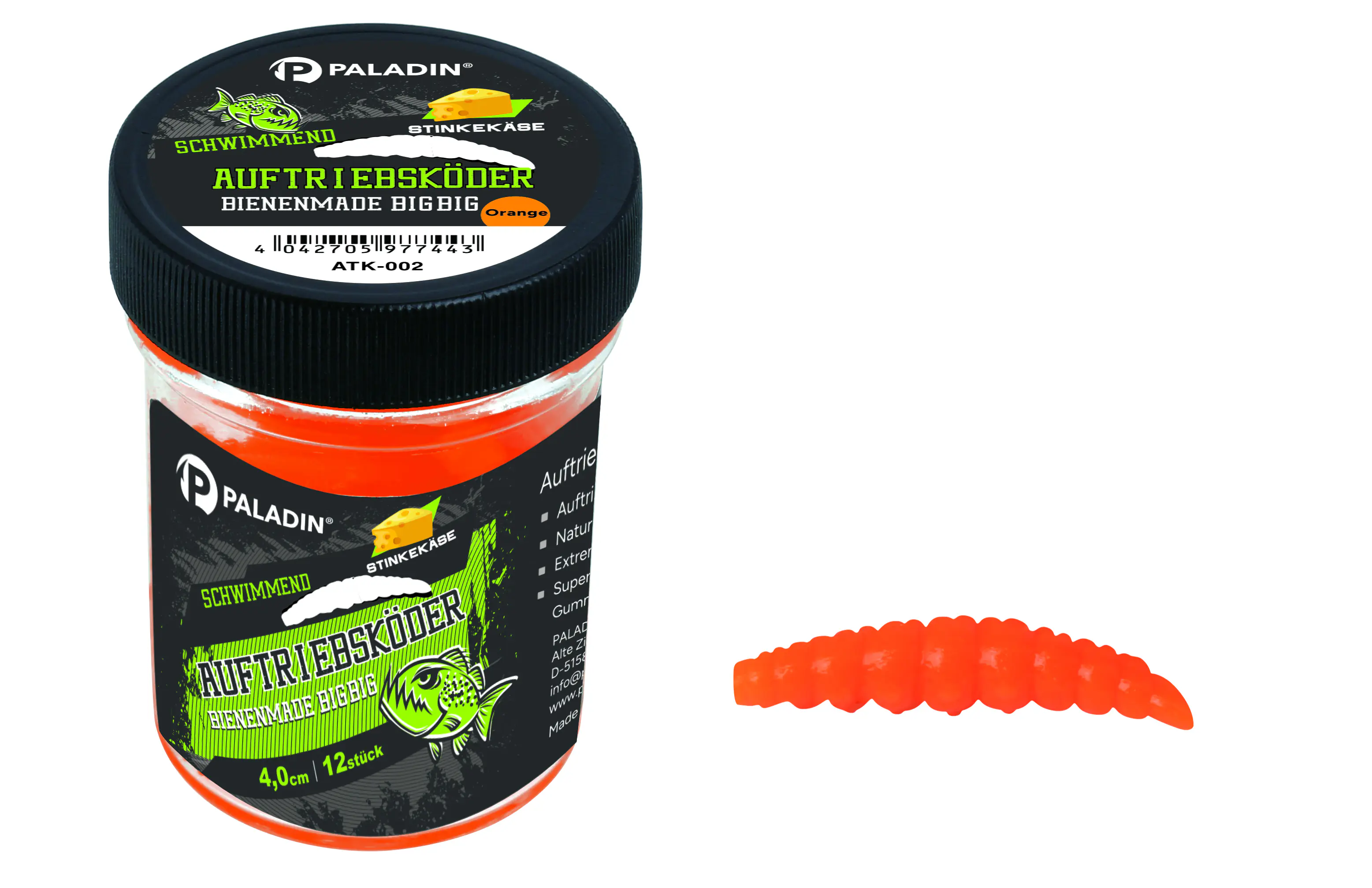 Paladin Angelköder Bienenmade 4 cm orange