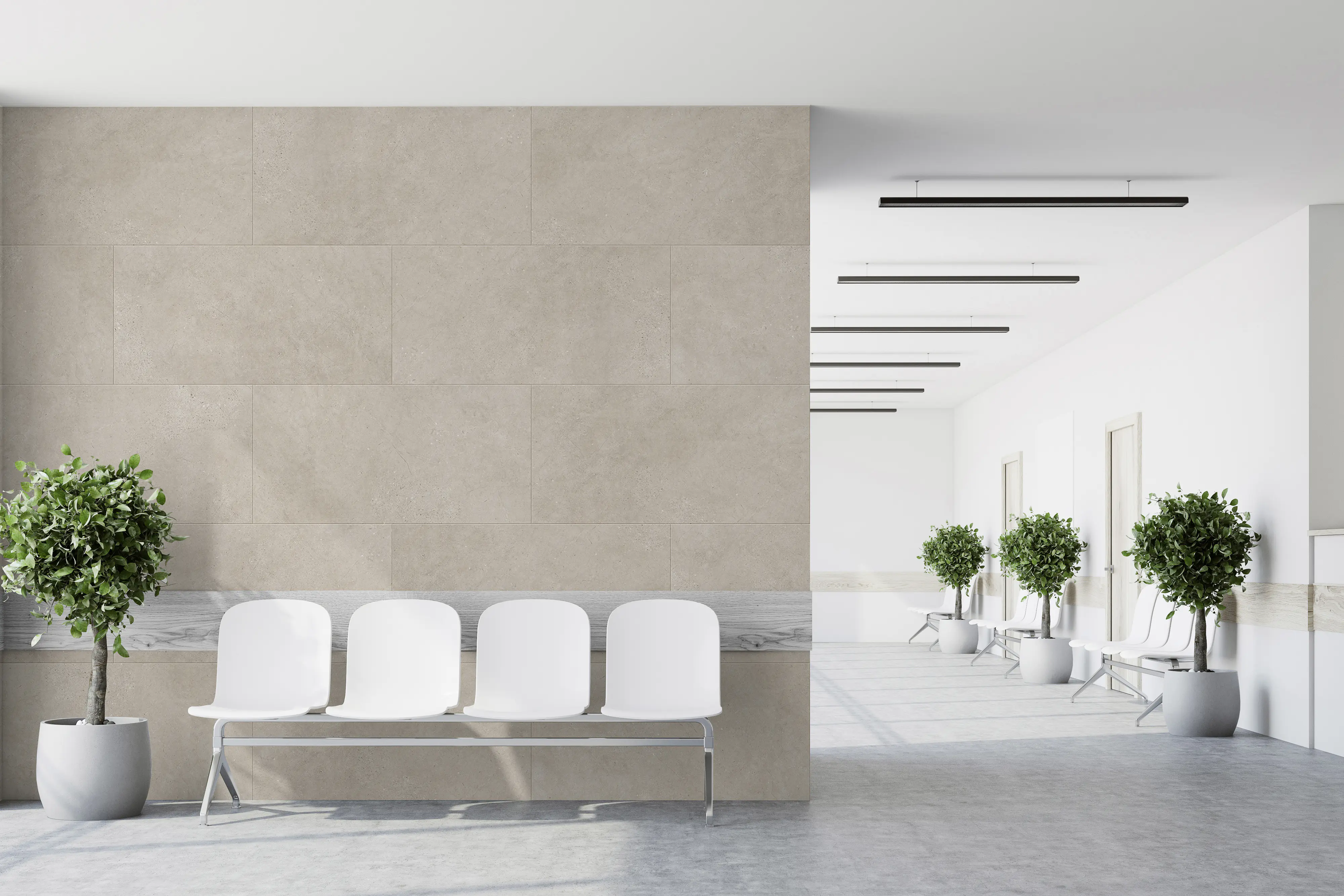 Grosfillex Kunststoffpaneel Schiefer 120 x 60 cm 5 mm creme