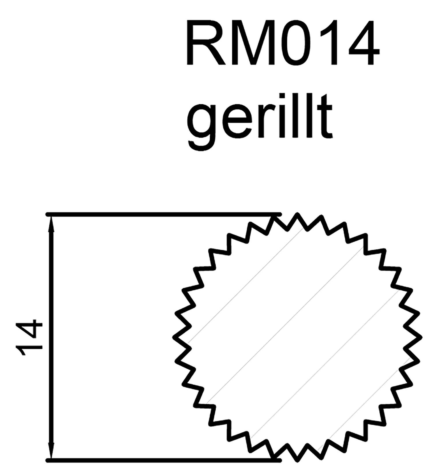FN Neuhofer Rundstab gerillt 100 cm 14 x 14 mm Buche