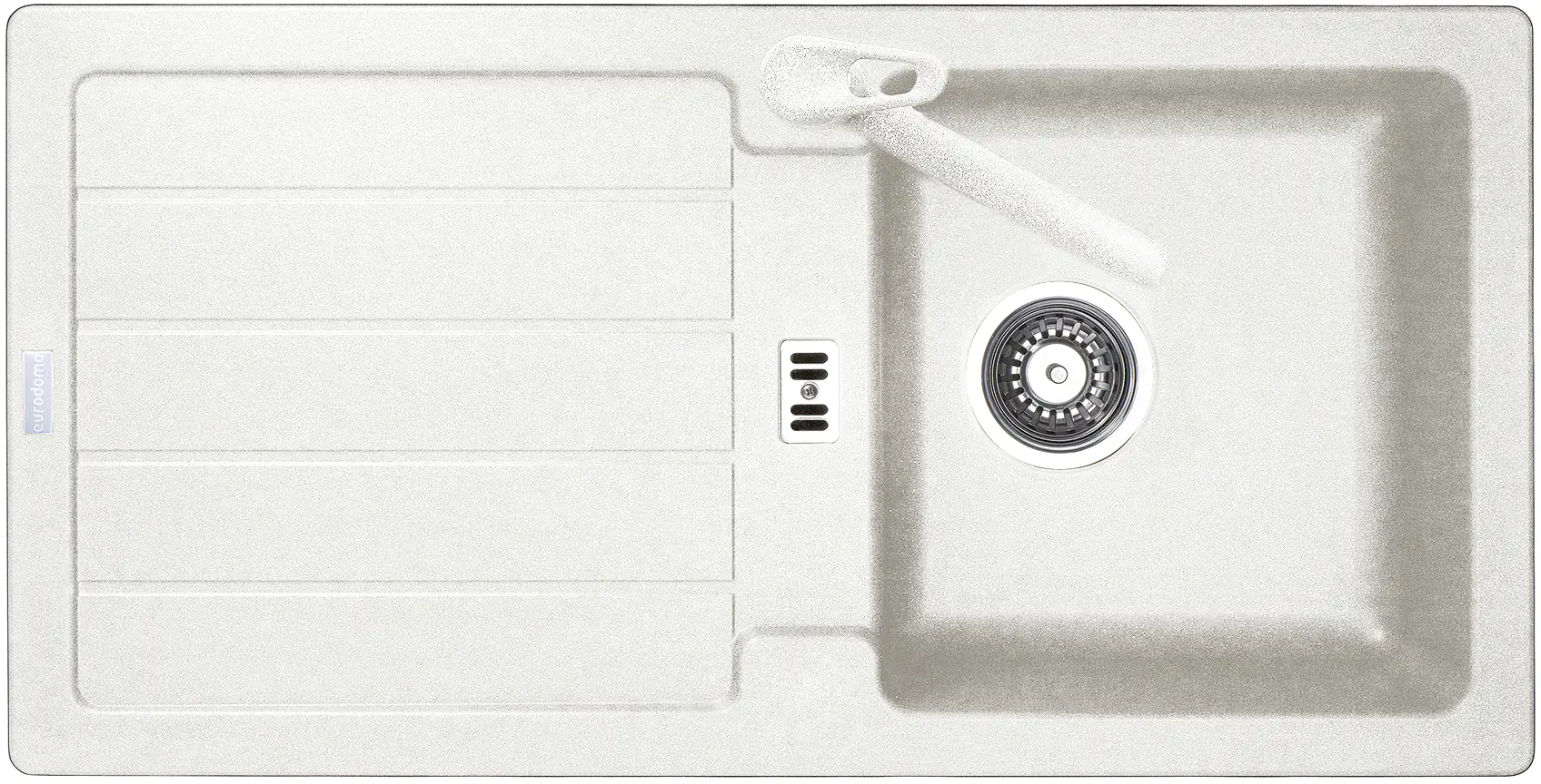 Eurodomo Einbauspüle Bali 45 C 86 x 43,5 cm / Eurogranit weiß