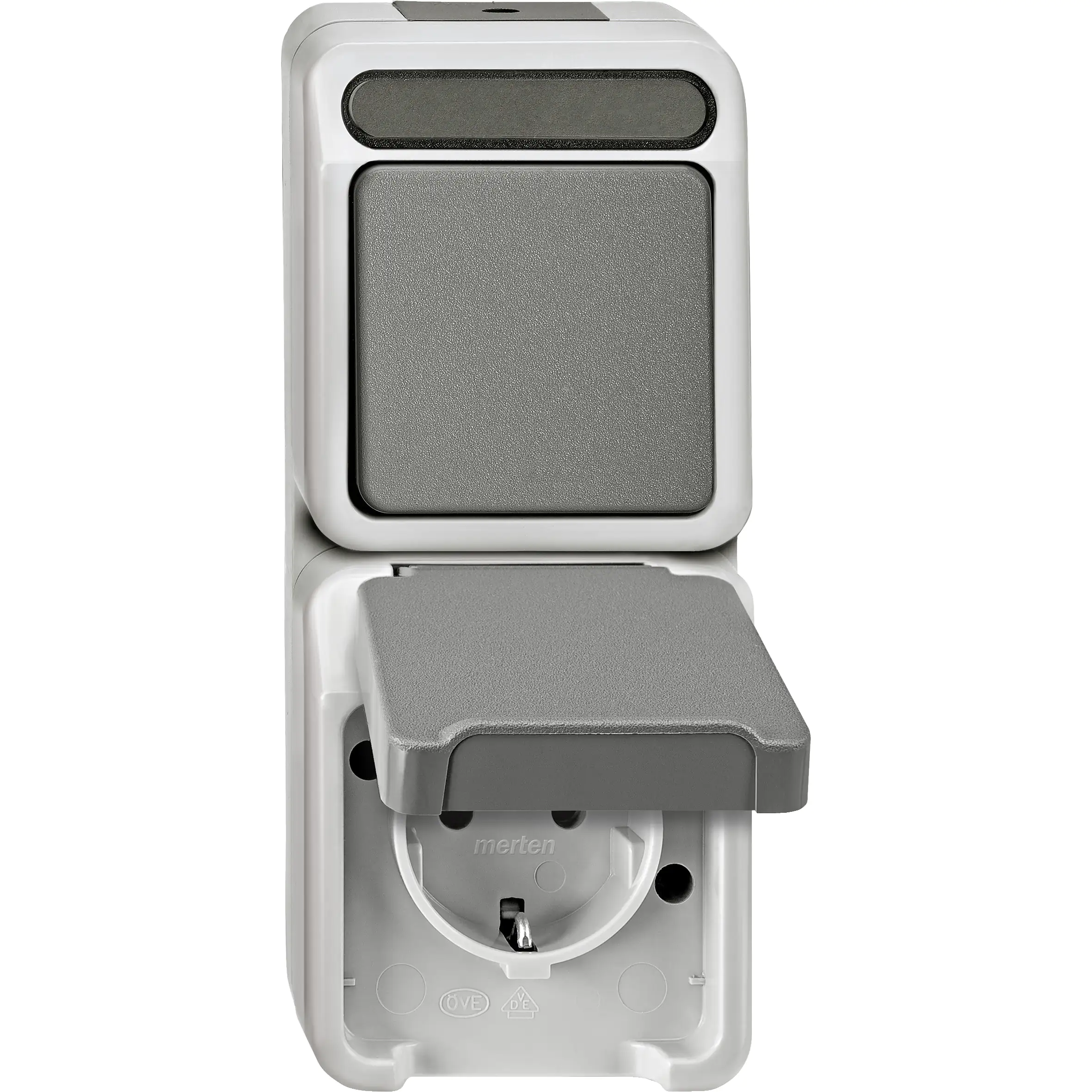 Merten Kombi Schutzkontaktsteckdose Wechselschalter Aquastar MEG3495-8029 Merten Kombi Schutzkontaktsteckdose Wechselschalter Aquastar MEG3495-8029