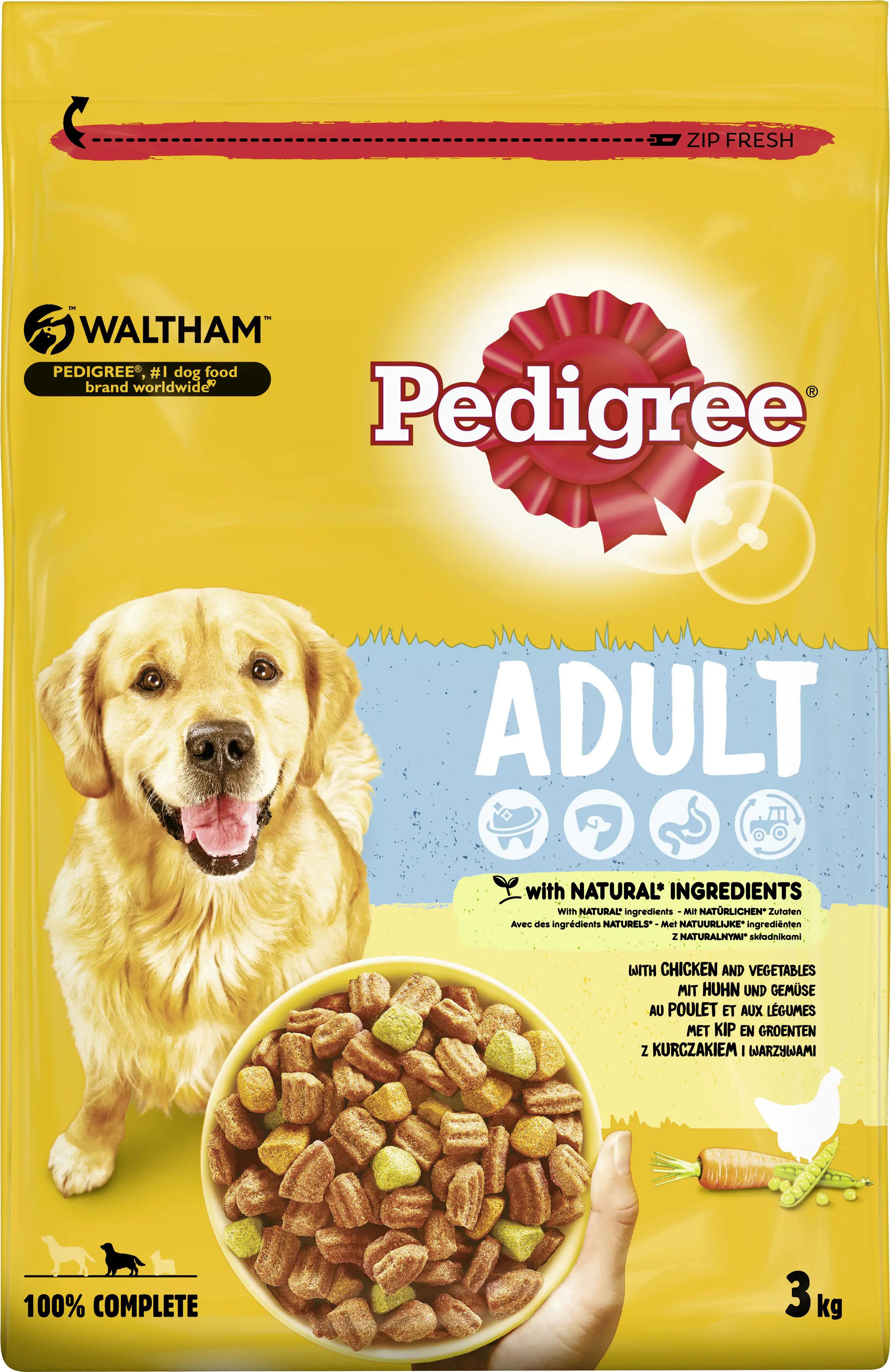 Pedigree Vital Protection Hundetrockenfutter Adult 3 kg Huhn & Gemüse 