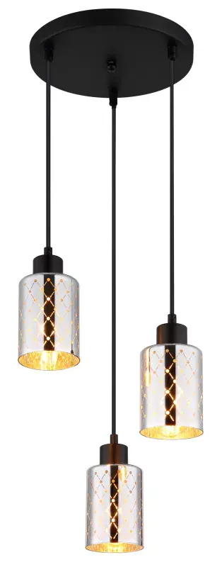 Globo Hängeleuchte Alonso 29 x 120 cm Ø x H schwarz