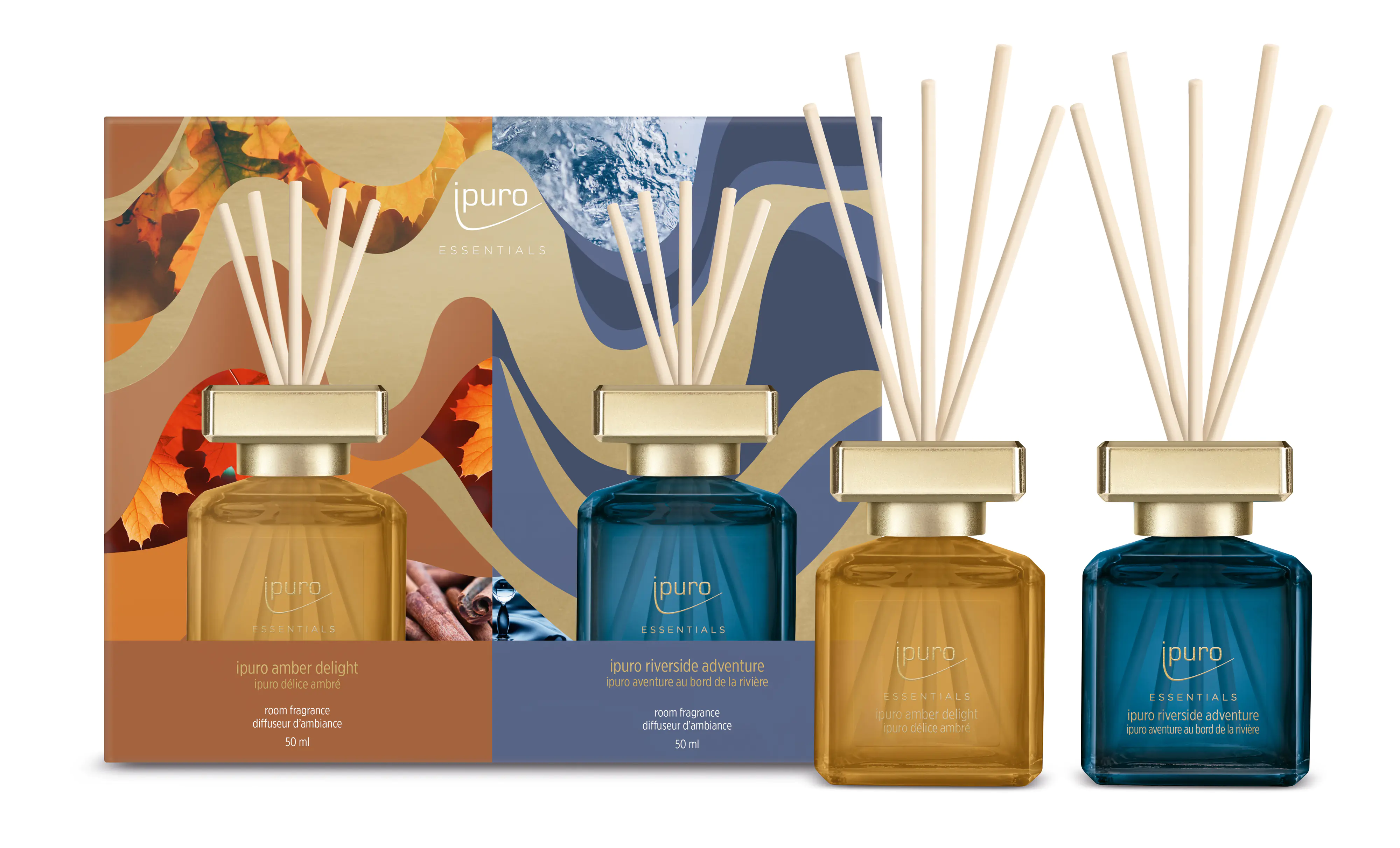 Ipuro Raumduft Essentials amber & riverside 2 x 50 ml Ipuro Raumduft Essentials amber & riverside 2 x 50 ml
