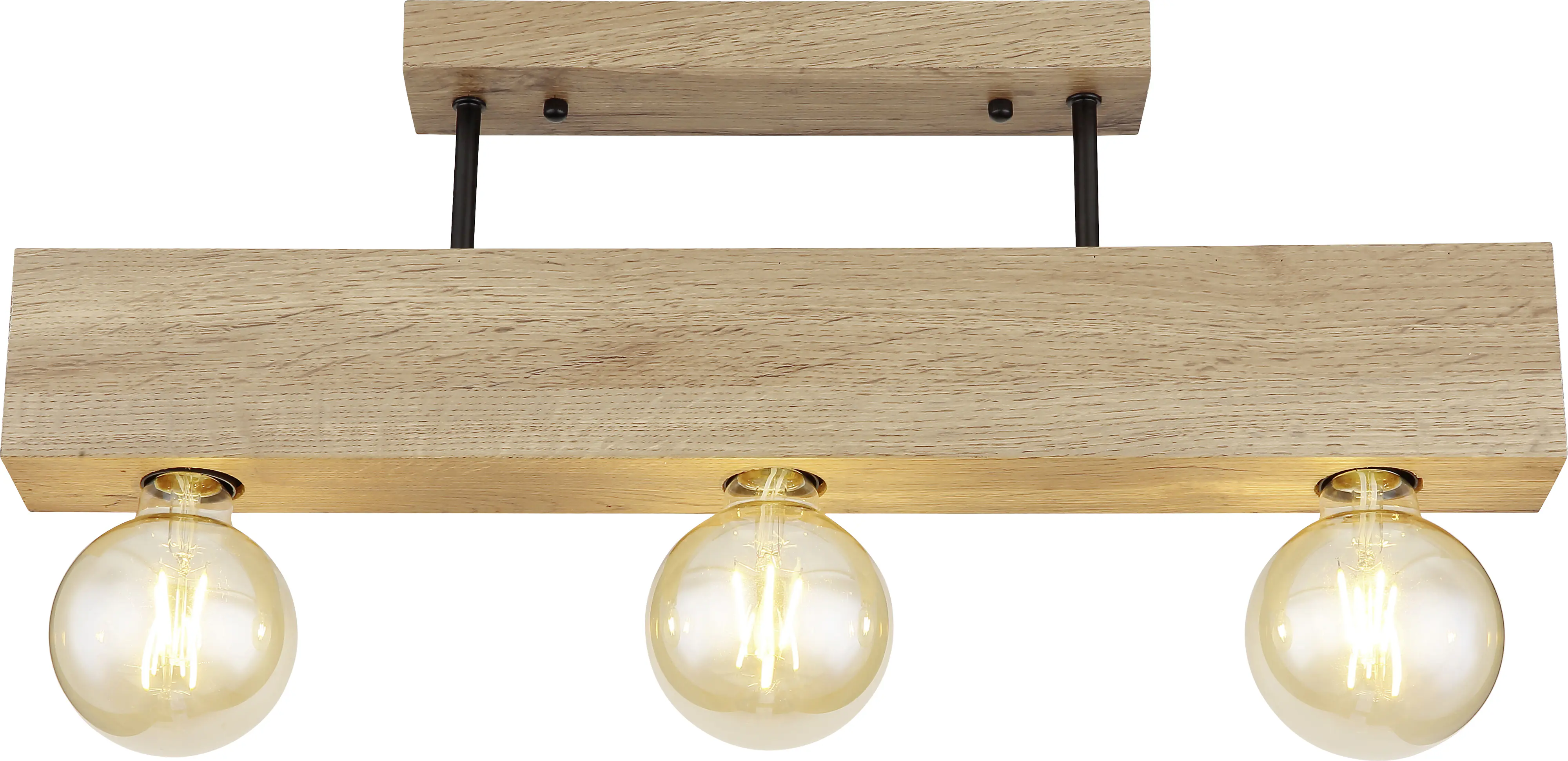 Globo Deckenleuchte Erna schwarz-braun 60 x 6 cm E27, max. 60 W