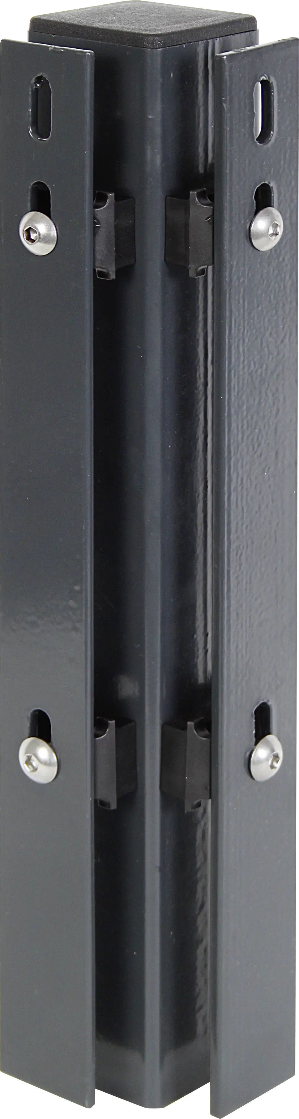 Alberts Eckpfosten mit Flacheisen 240 cm 60 x 60 mm anthrazit
