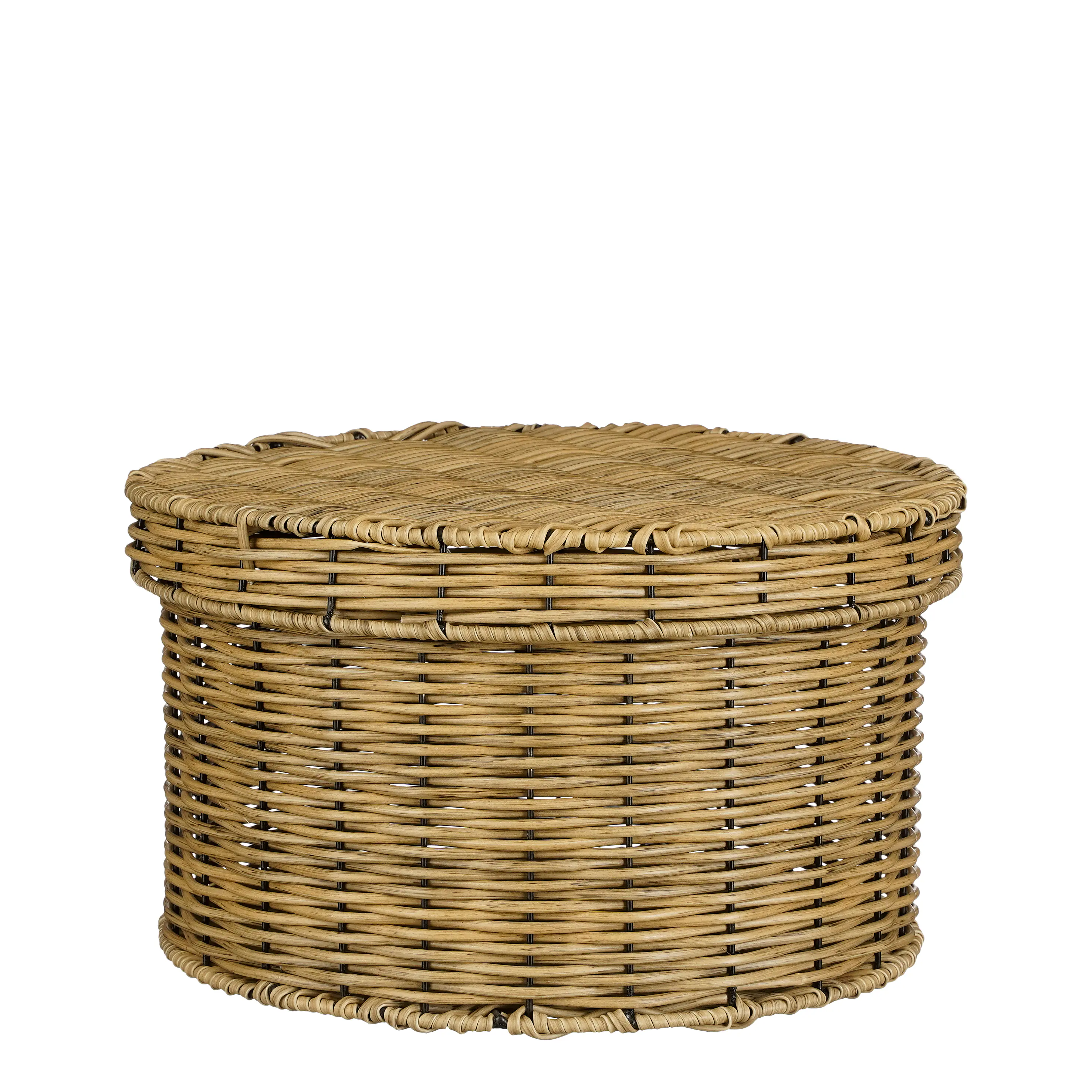 Mica Decorations Aufbewahrungskorb Liam Ø 38 x 22 cm braun