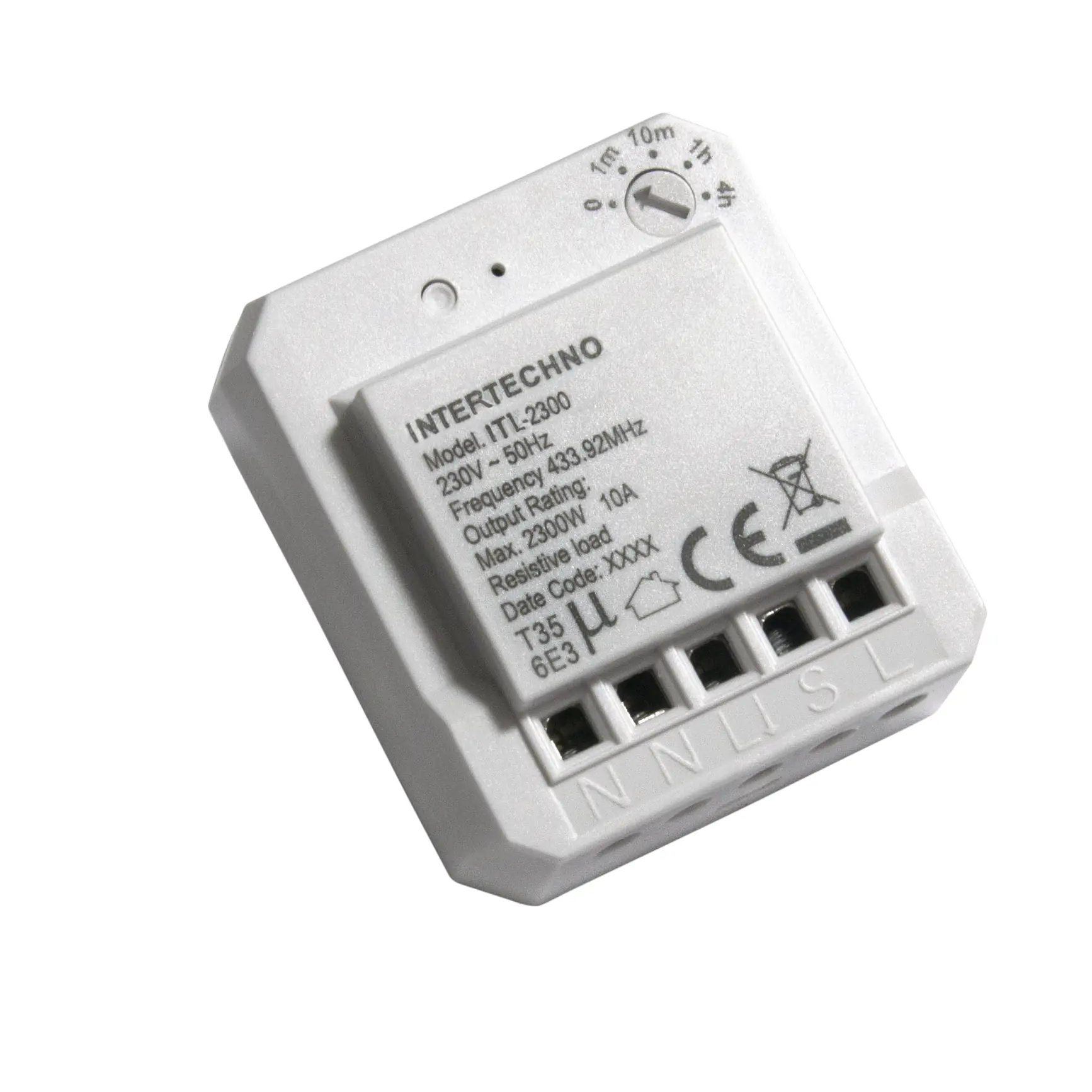 Intertechno Funk-Einbauschalter ITL-2300 mit Abschaltautomatik für Lampen & Elektrogeräten Smart Home