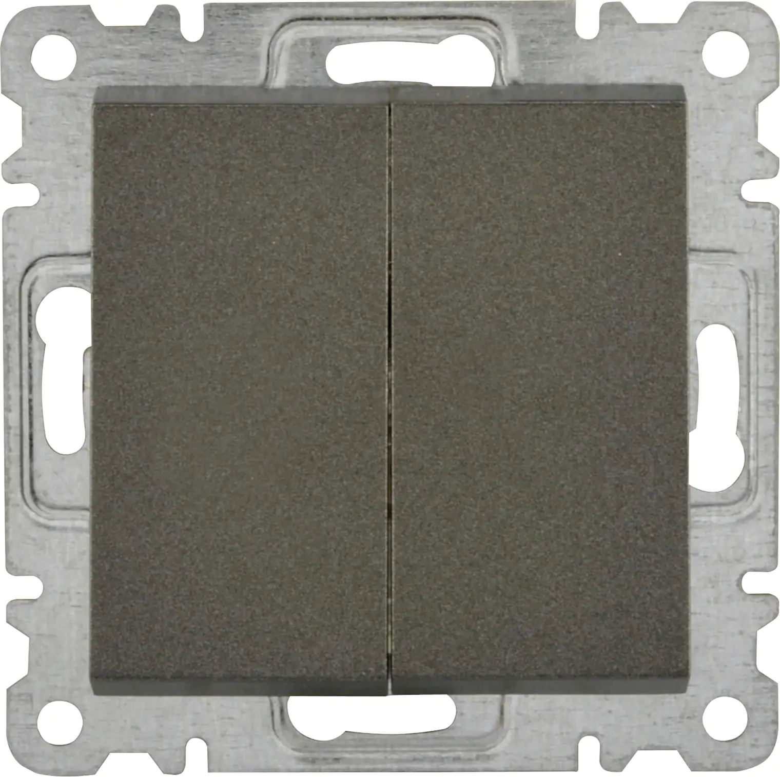 Unitec Doppel-Wechselschalter anthrazit, Serie Karea Unitec Doppel-Wechselschalter anthrazit, Serie Karea