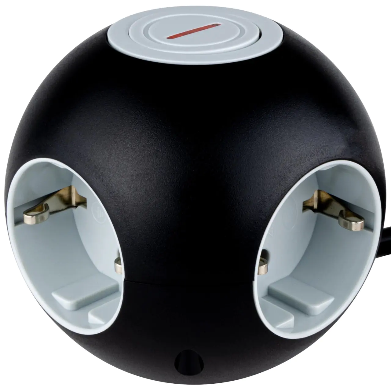 REV Steckdosenwürfel Powerglobe 4-fach mit Schalter schwarz-grau REV Steckdosenwürfel Powerglobe 4-fach mit Schalter schwarz-grau