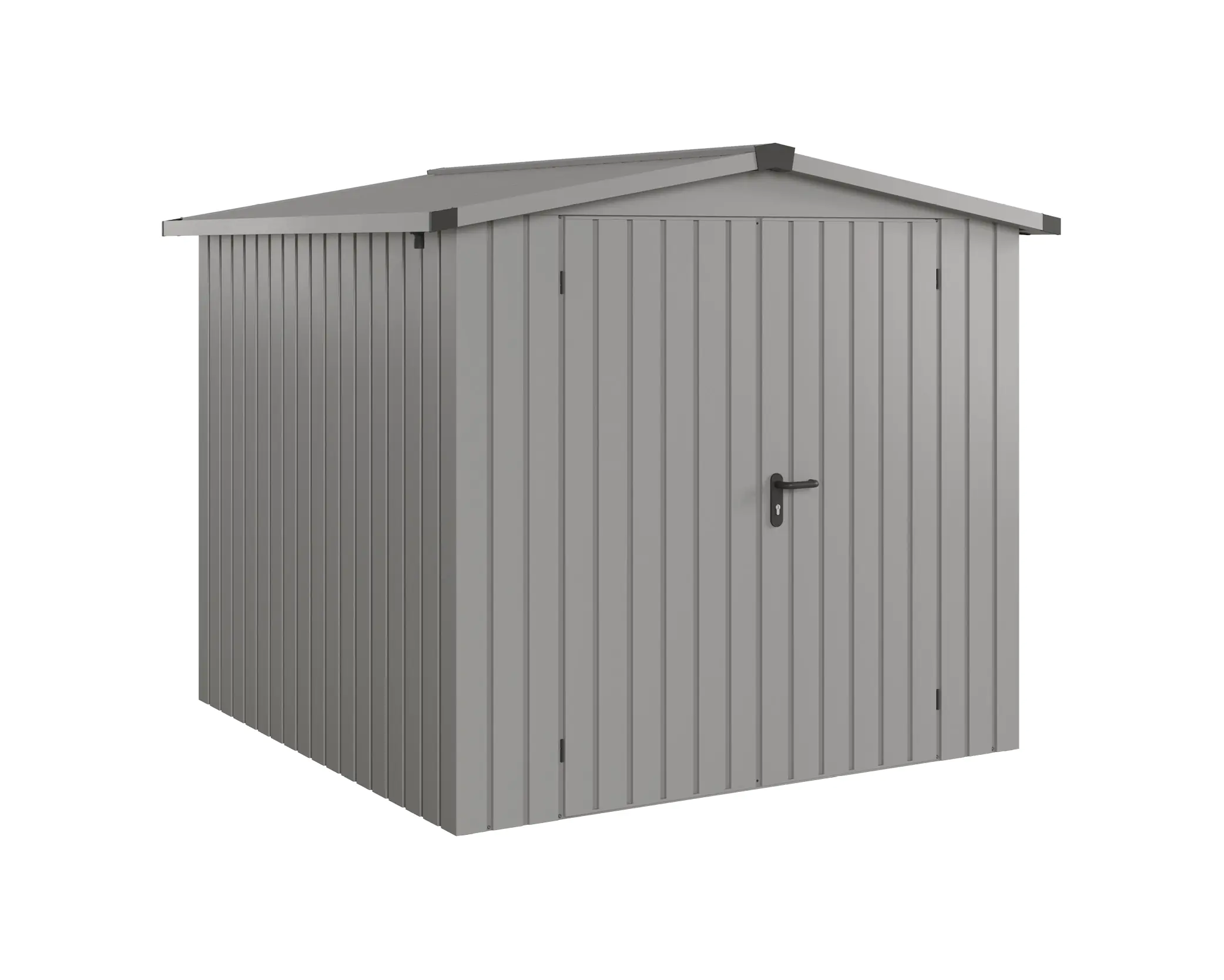 EcoStar Metallgerätehaus Euroline ESD5 aluminiumgrau 214 x 214 cm 2-flg. EcoStar Metallgerätehaus Euroline ESD5 aluminiumgrau 214 x 214 cm 2-flg.