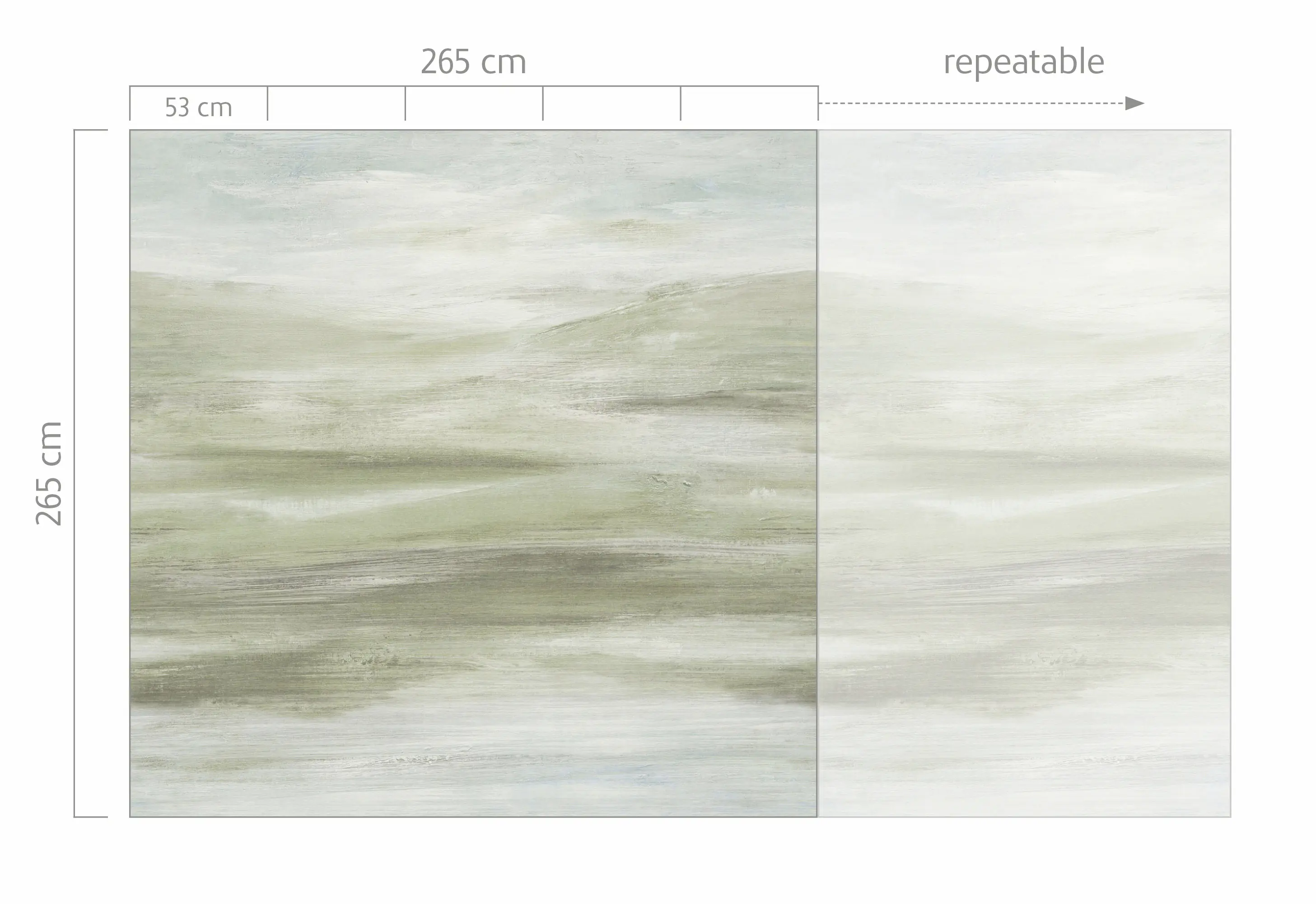 Rasch Vlies Fototapete 363531 Grün-Hellgrün Muster & Motive 2,65 m x 2,65 m