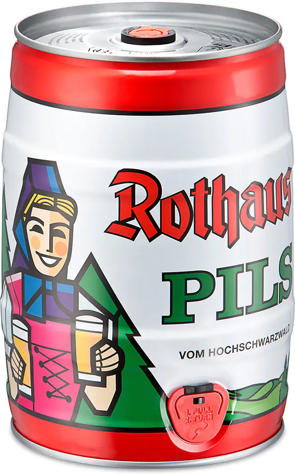 Rothaus Bier Pils 5 l Party-Fass mit Zapfhahn Rothaus Bier Pils 5 l Party-Fass mit Zapfhahn