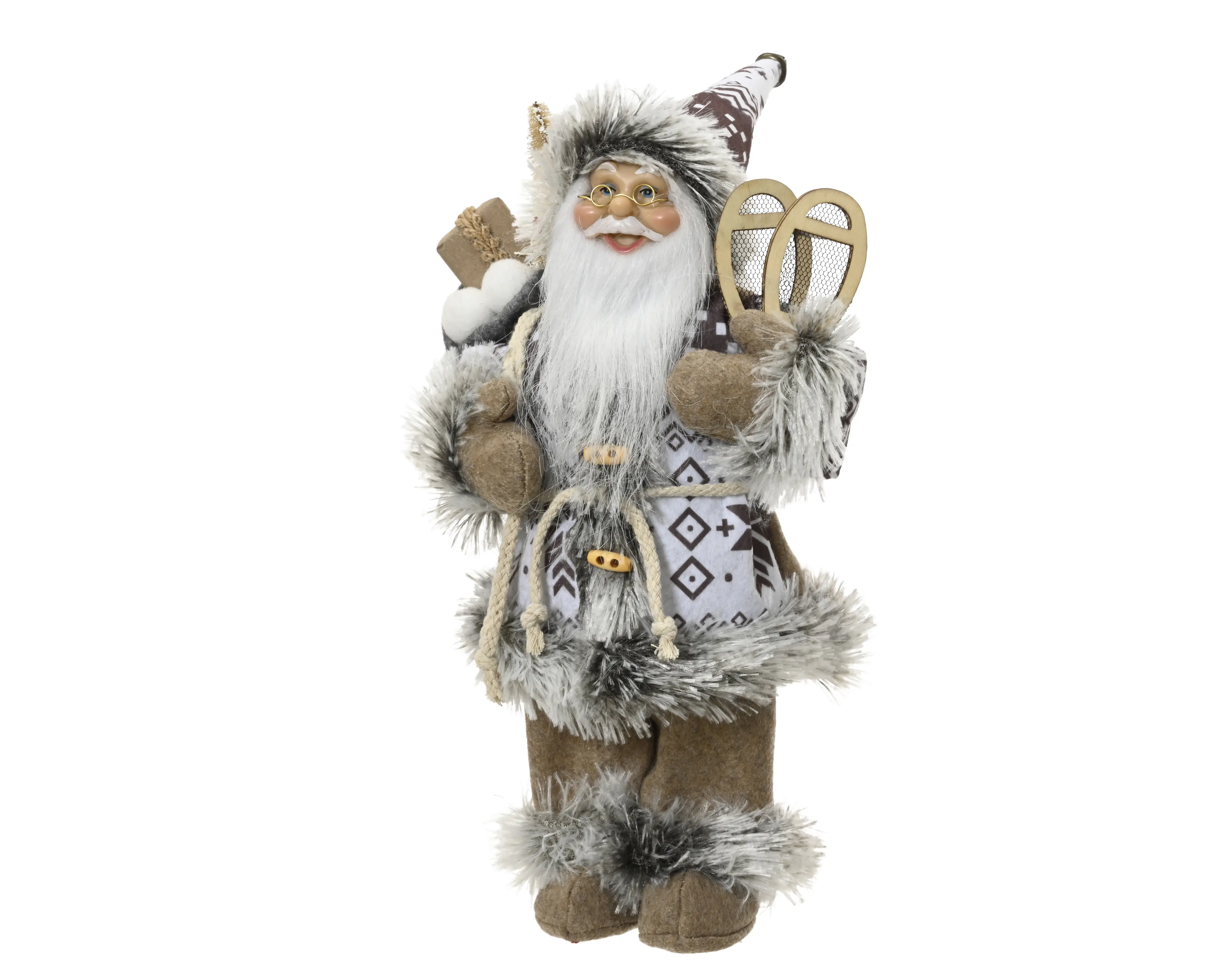 Decoris Dekofigur Weihnachtsmann 30 x 16 x 12 cm braun