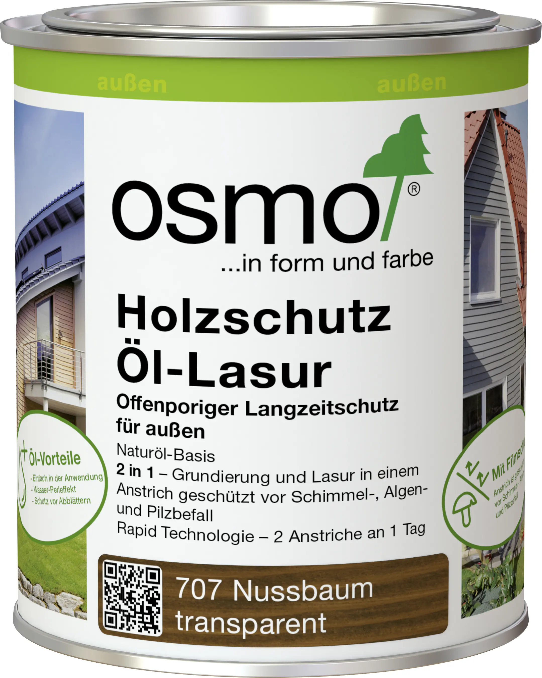 Osmo Holzschutz Öl-Lasur 750 ml nussbaum Osmo Holzschutz Öl-Lasur 750 ml nussbaum