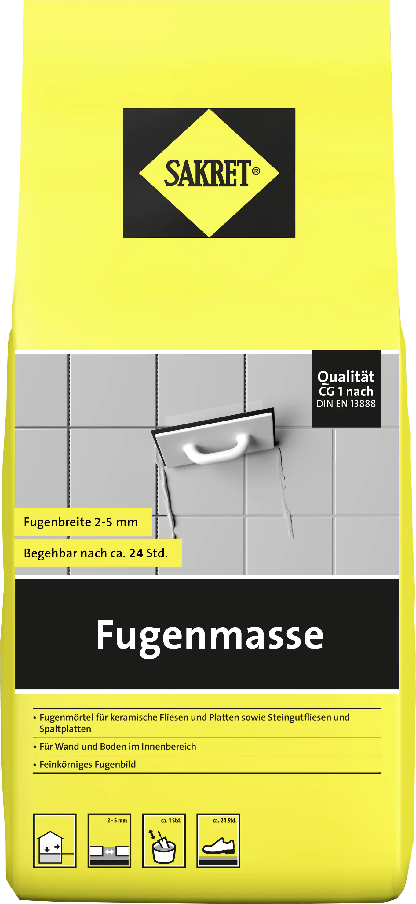 SAKRET Fugenmasse 2 - 5 mm weiß 5 kg