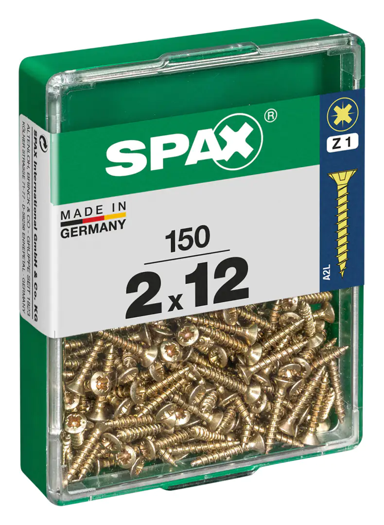 Spax Universalschrauben 2.0 x 12 mm PZ 1 - 150 Stk. Spax Universalschrauben 2.0 x 12 mm PZ 1 - 150 Stk.