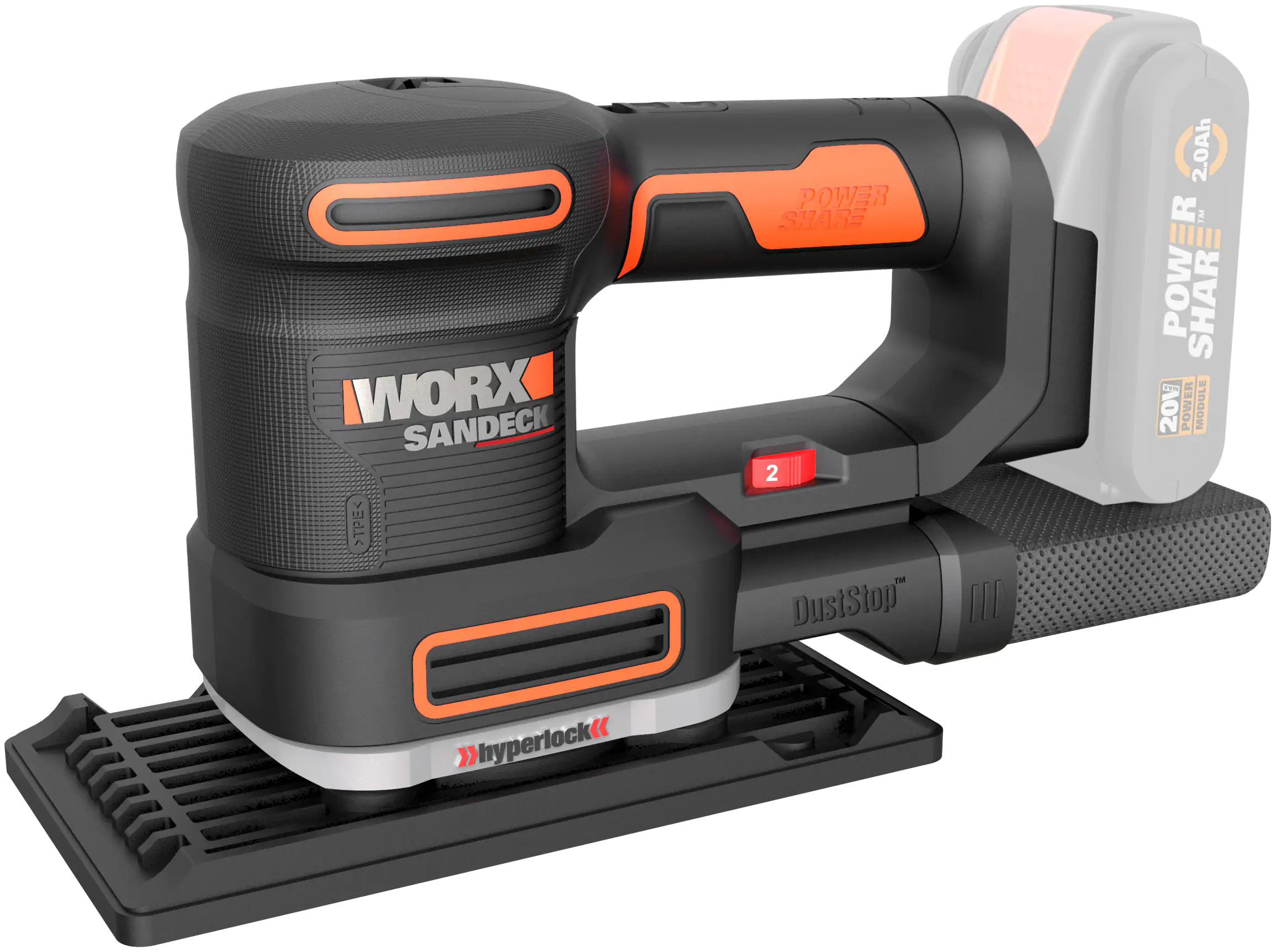 Worx Akku-Multifunktionschleifer WX820.9 20 V ohne Akku & Ladegerät Worx Akku-Multifunktionschleifer WX820.9 20 V ohne Akku & Ladegerät