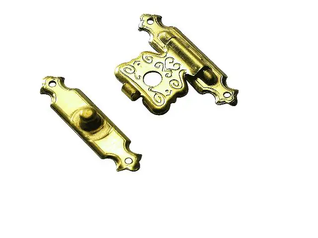 Hettich Schatullenverschluss Stahl, vermessingt, 18 x 25 mm, 1 Stück