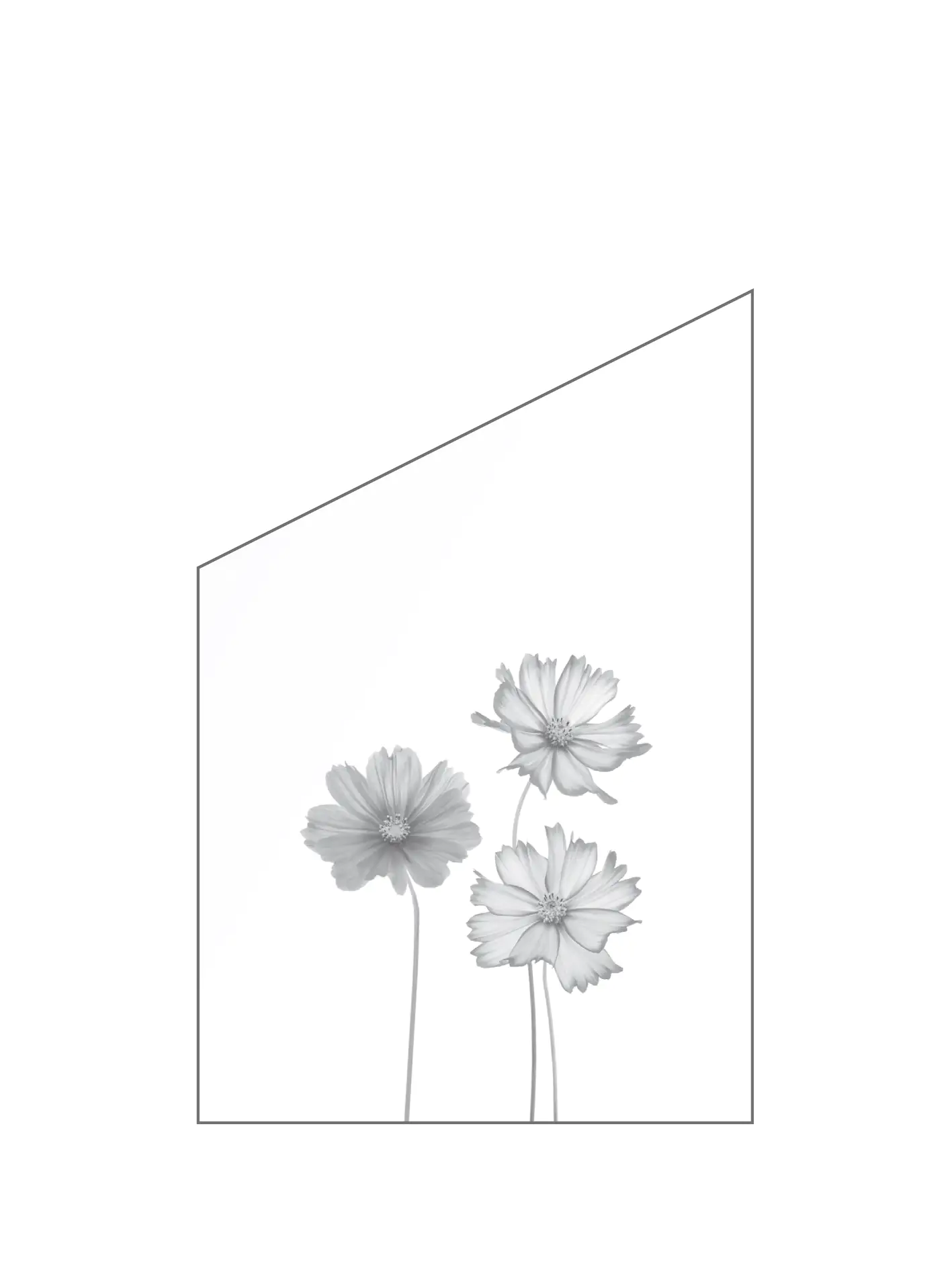 Ambiente Glaszaun Dekor 93 schräg 120 x 120/180 cm gehärtetes 8 mm Glas