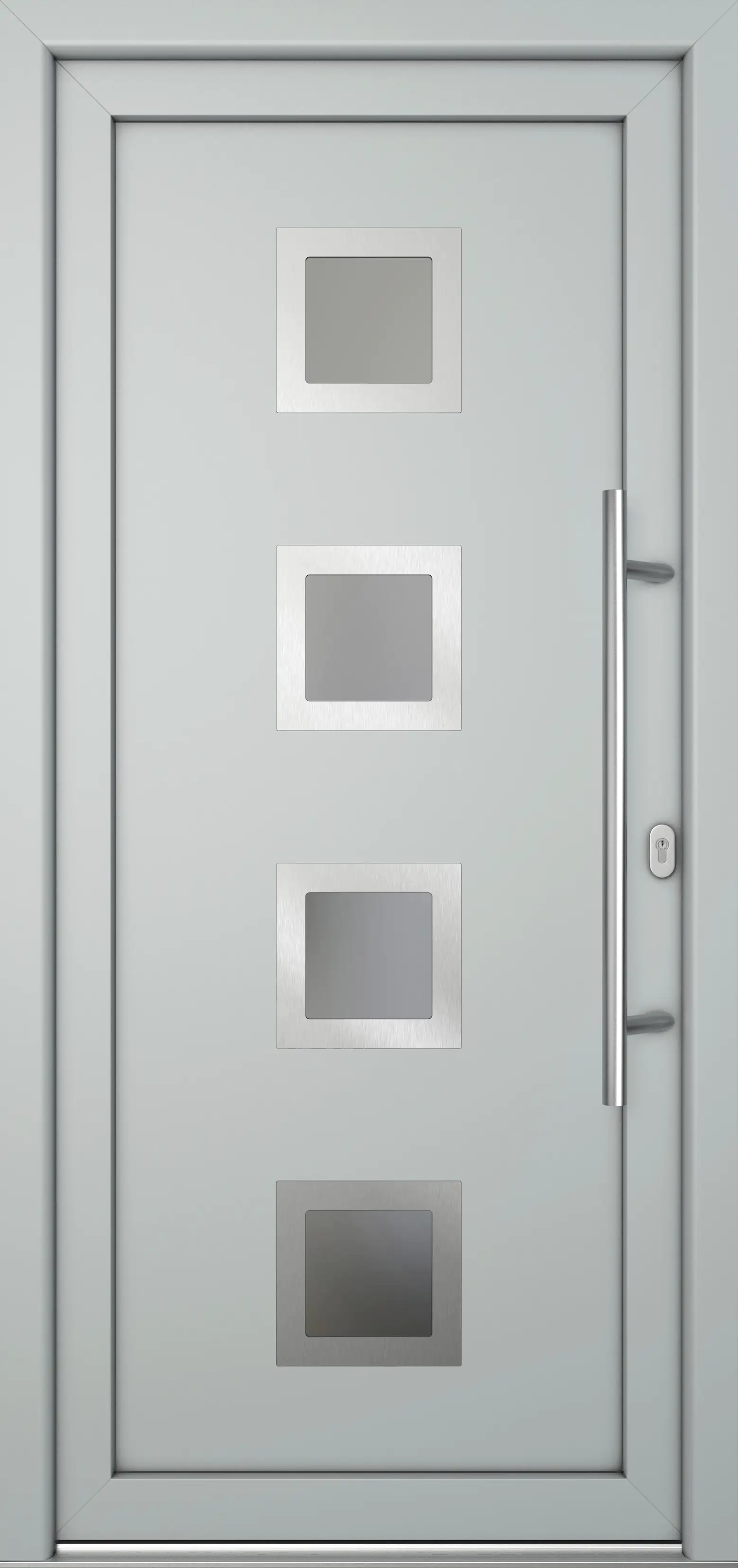 Meeth Haustür Signum Pro PVC Modell 84 98 x 208 cm DIN Rechts weiß/lichtgrau Meeth Haustür Signum Pro PVC Modell 84 98 x 208 cm DIN Rechts weiß/lichtgrau