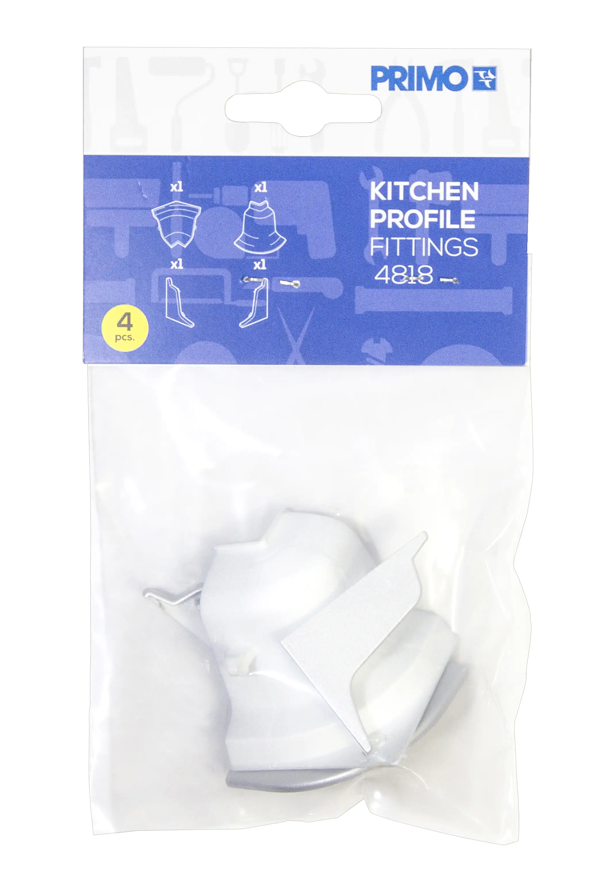 Primo Zubehörset für Küchenwandleiste alu