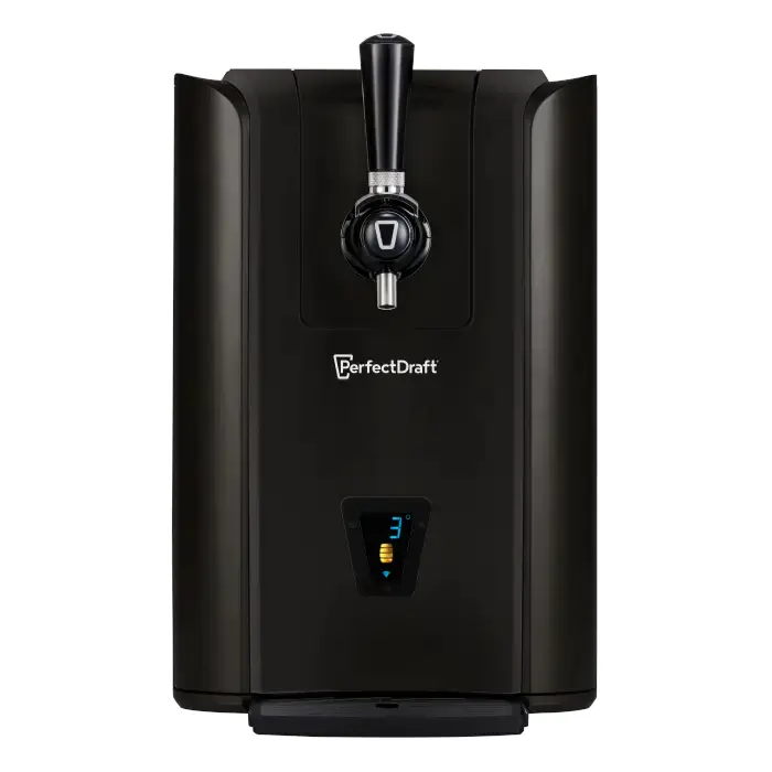 Perfect Draft Pro Bierzapfanlage schwarz für 6 l Party Fässer + Becks gold 6l Fass