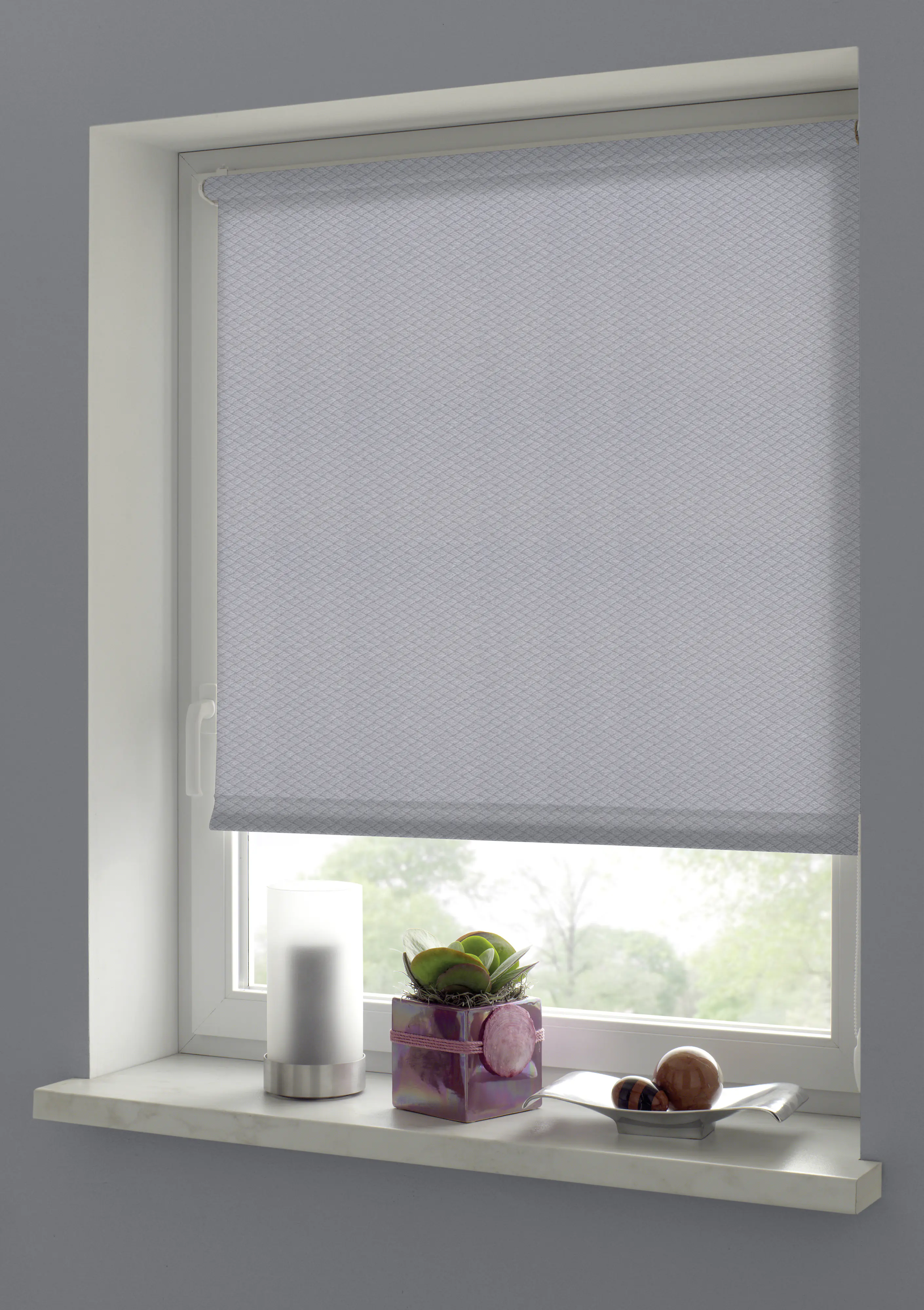Gardinia EasyFix Rollo hellgrau 60 x 160 cm Shaun